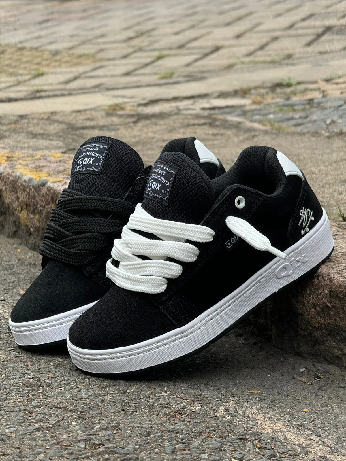 Tenis Qix Allan Mesquita Preto Branco