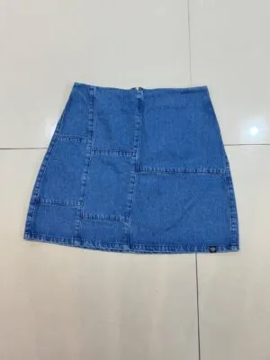 Saia Jeans Hocks Mosaico Azul