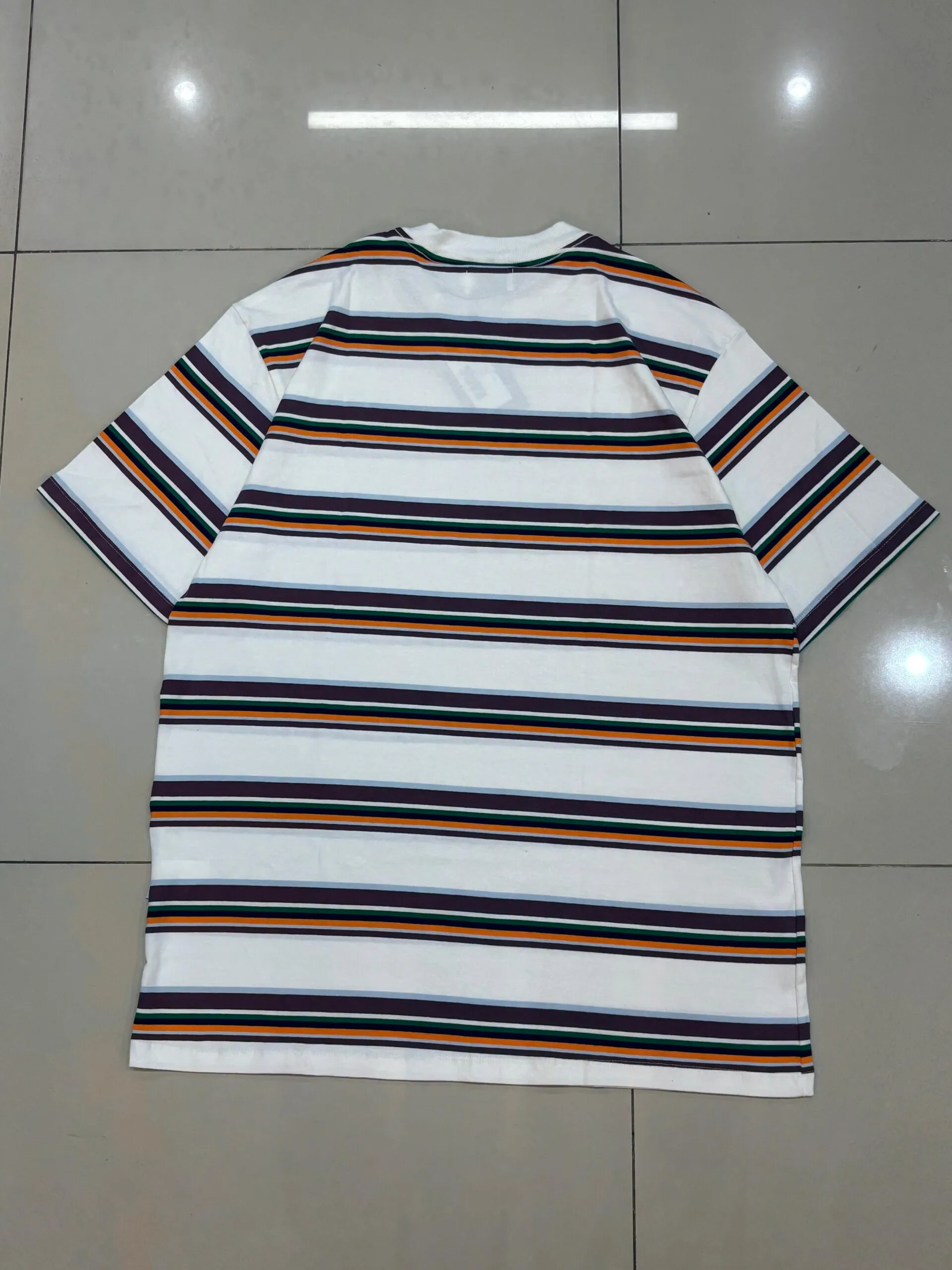 Camiseta Plano C. Listrada Bege Mini Logo - Imagem 2