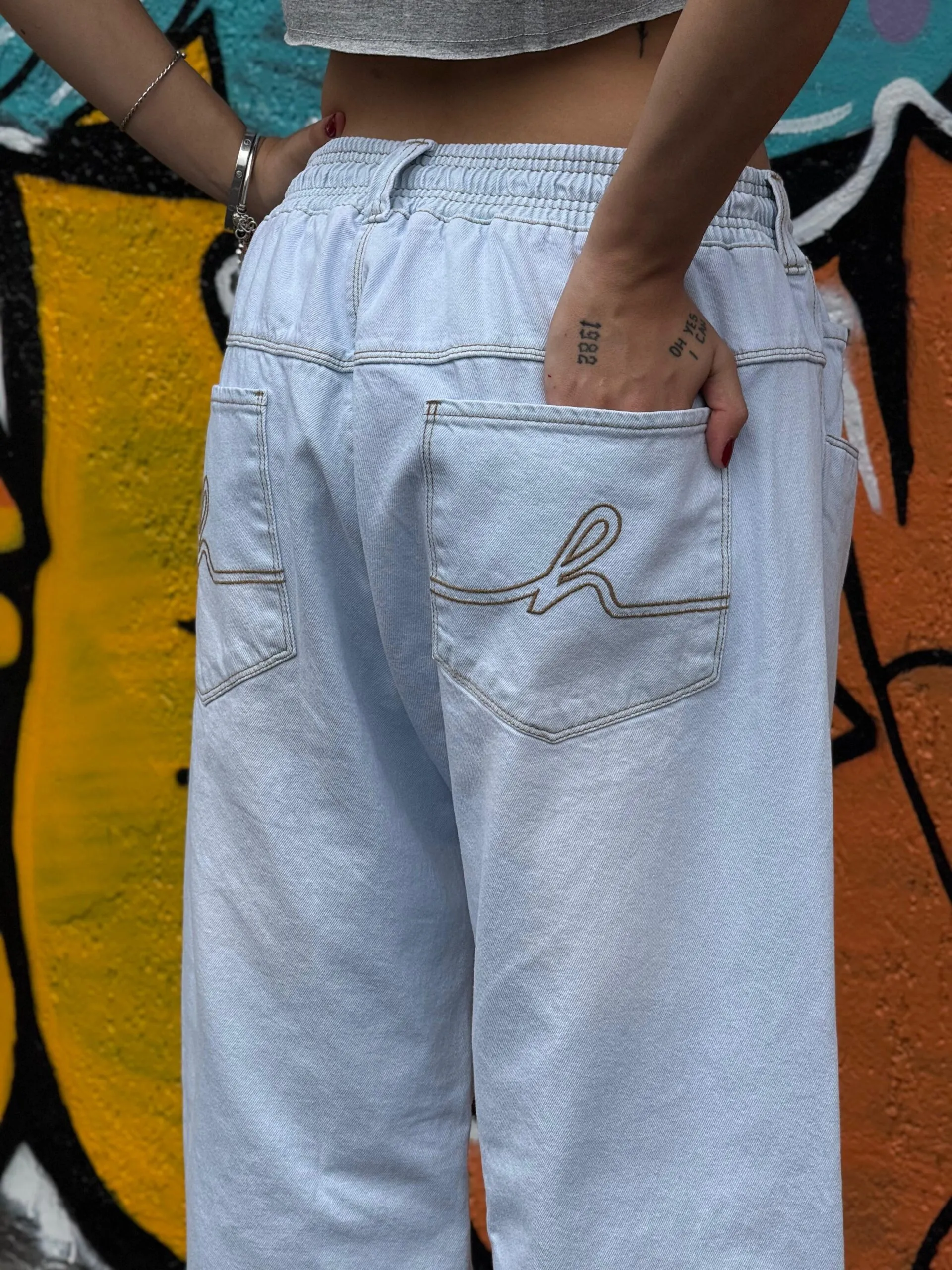 Calça Jeans Claro Hocks Big - Imagem 7