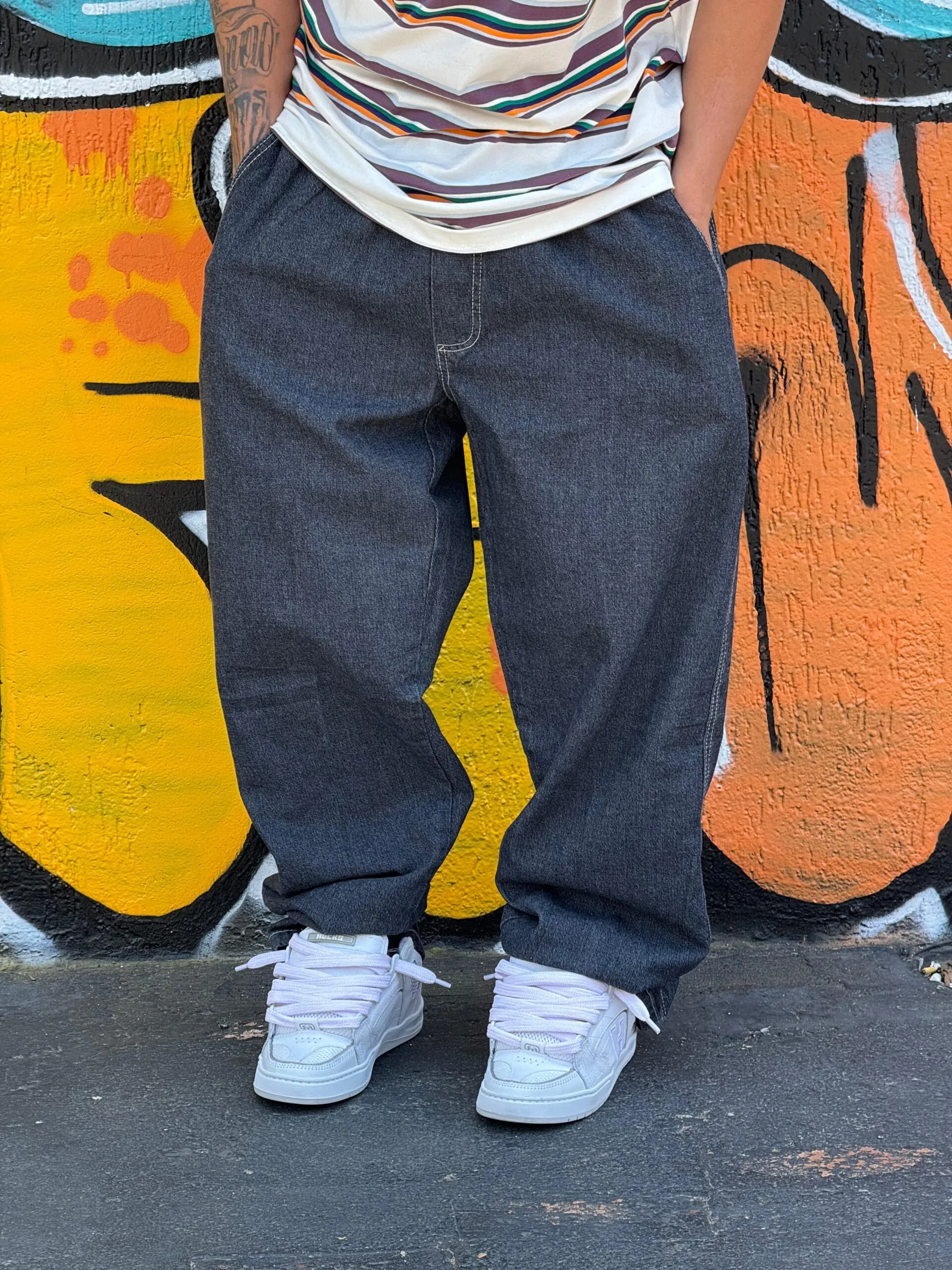 Calça Baggy Loko Jeans Grafite - Imagem 4