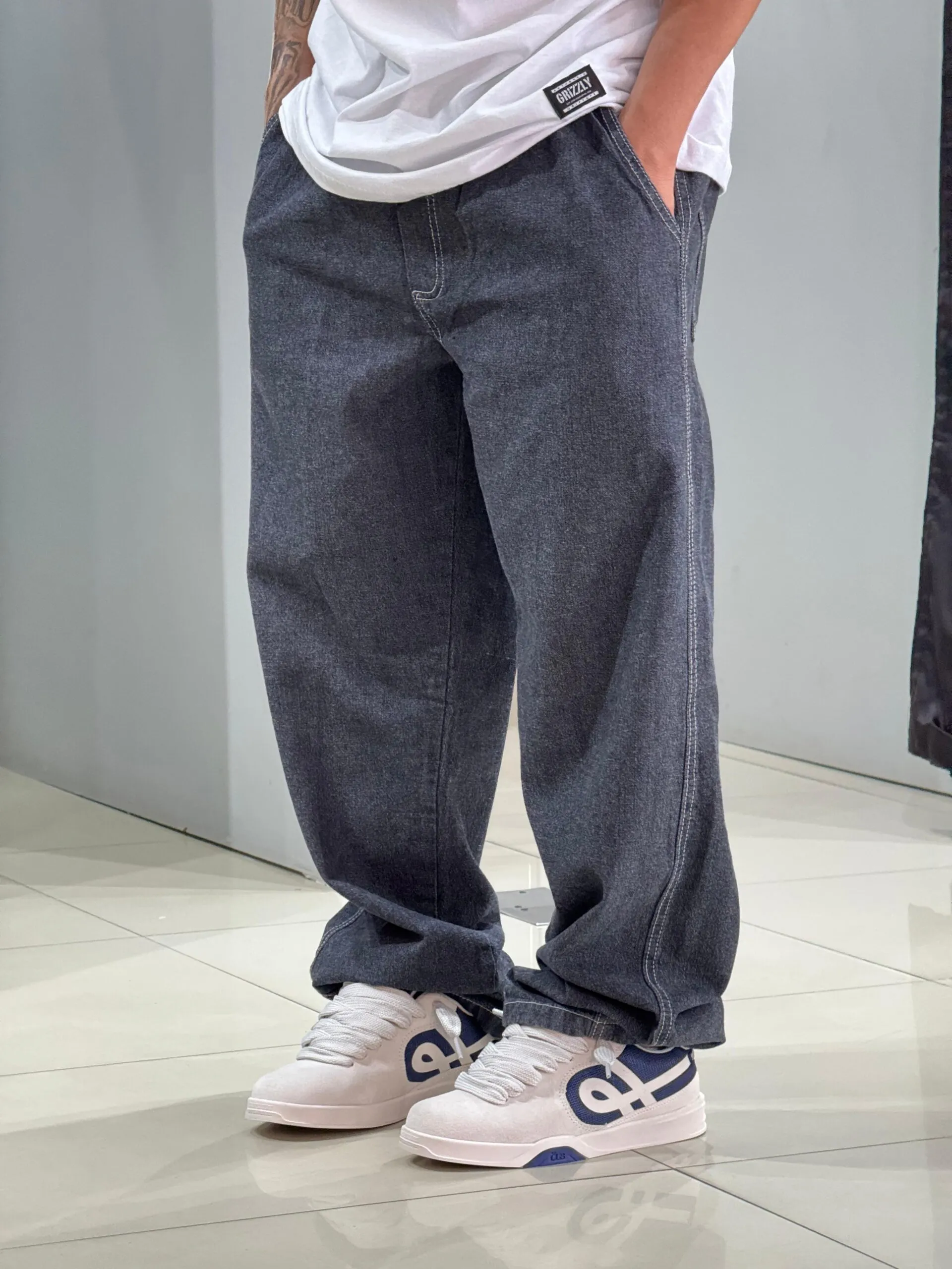 Calça Baggy Loko Jeans Grafite - Imagem 2