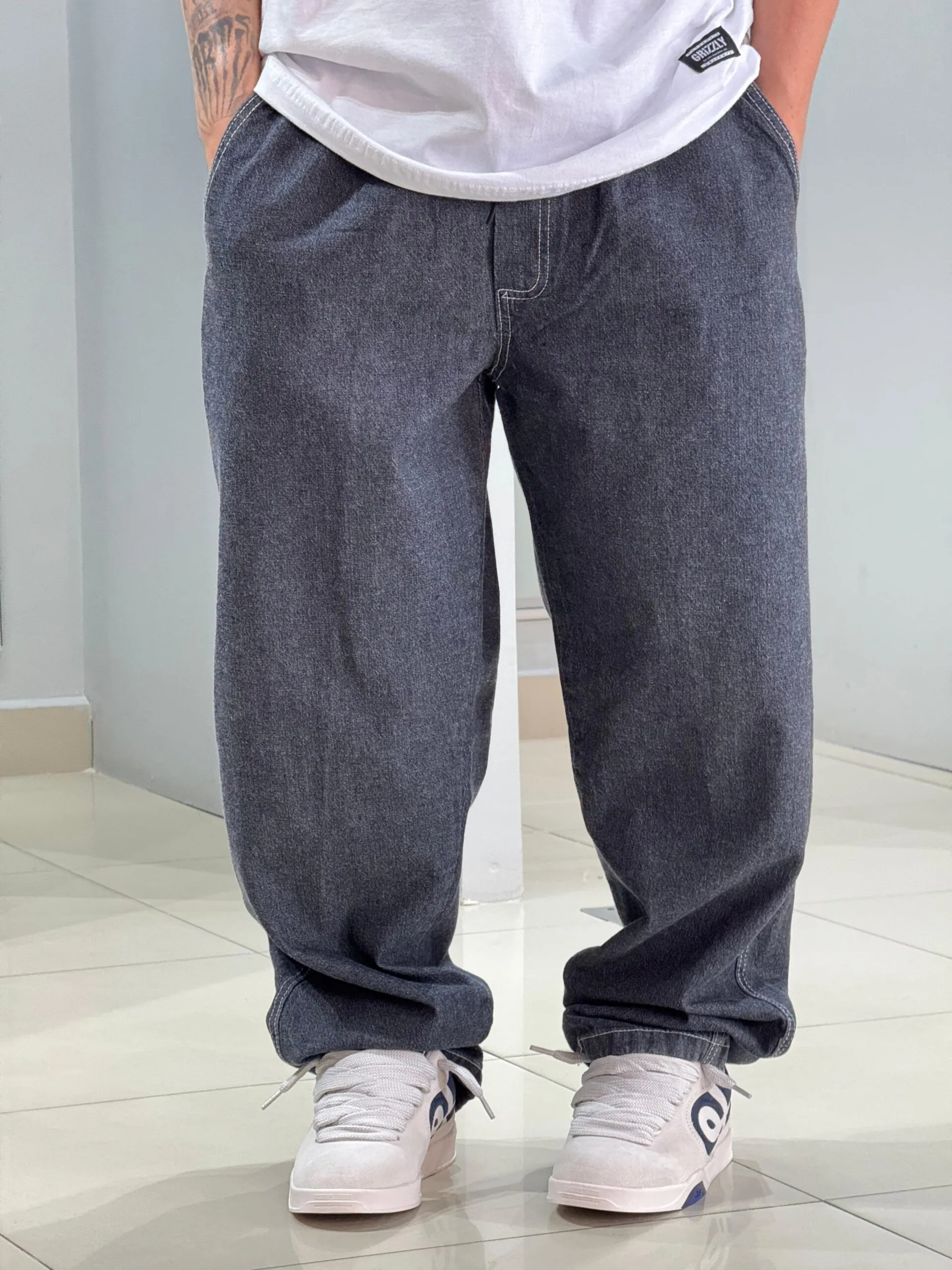 Calça Baggy Loko Jeans Grafite - Imagem 5