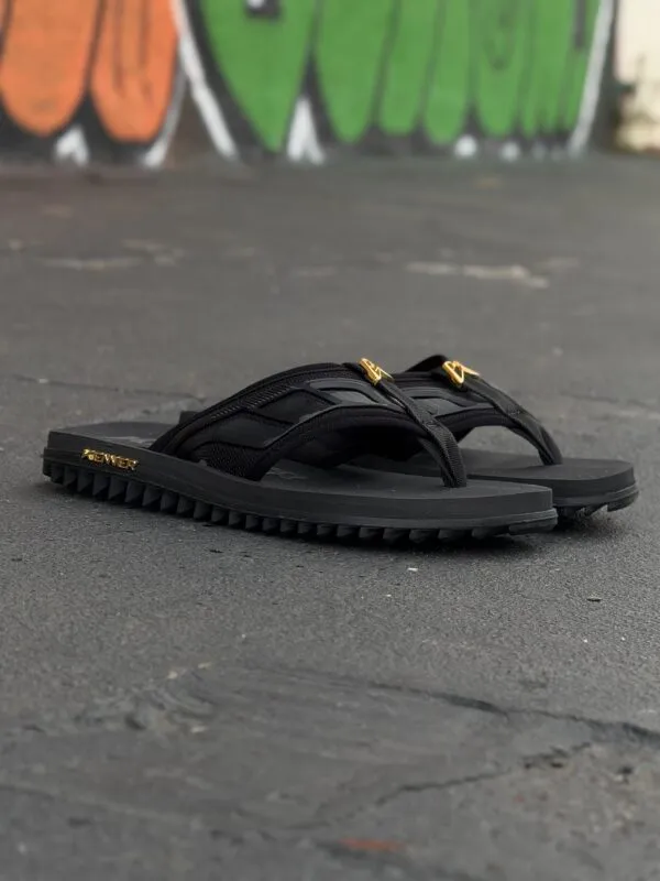 Chinelo Kenner Kivah Full Force Preto Dourado - Image 3