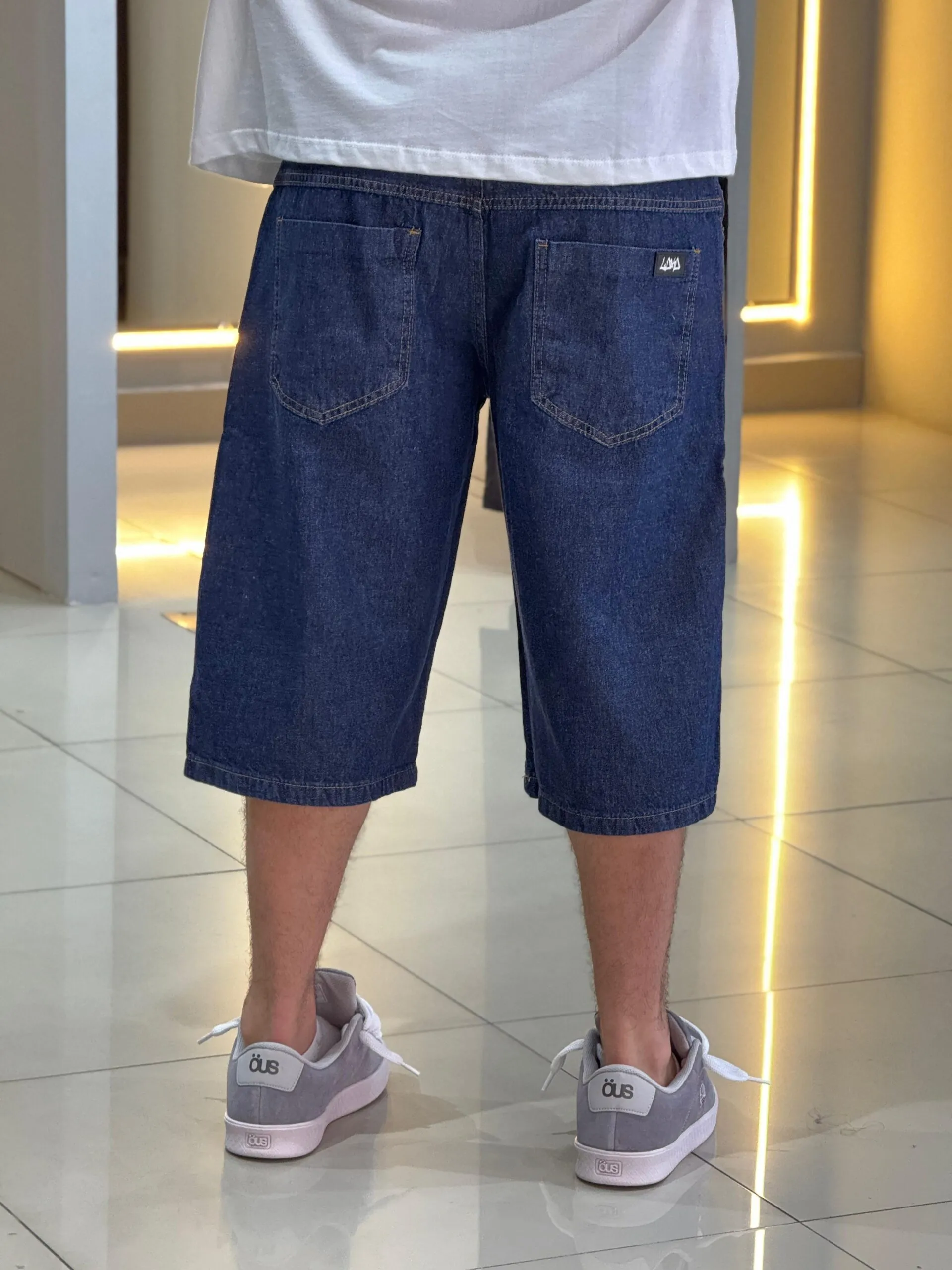Bermuda "Jorts" Loko Jeans Escuro - Imagem 3