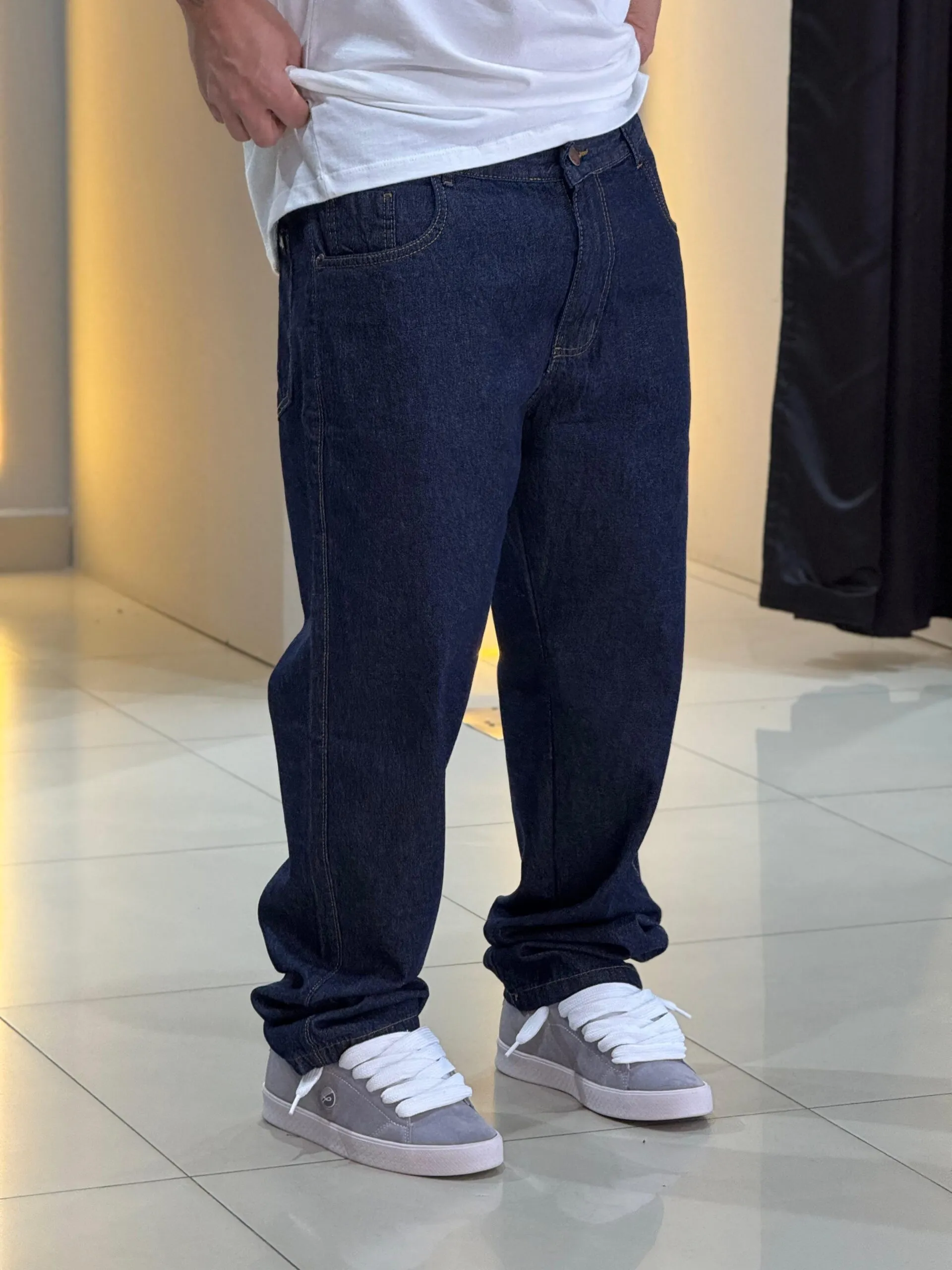 Calça Tradicional Loko Jeans Escuro - Imagem 5