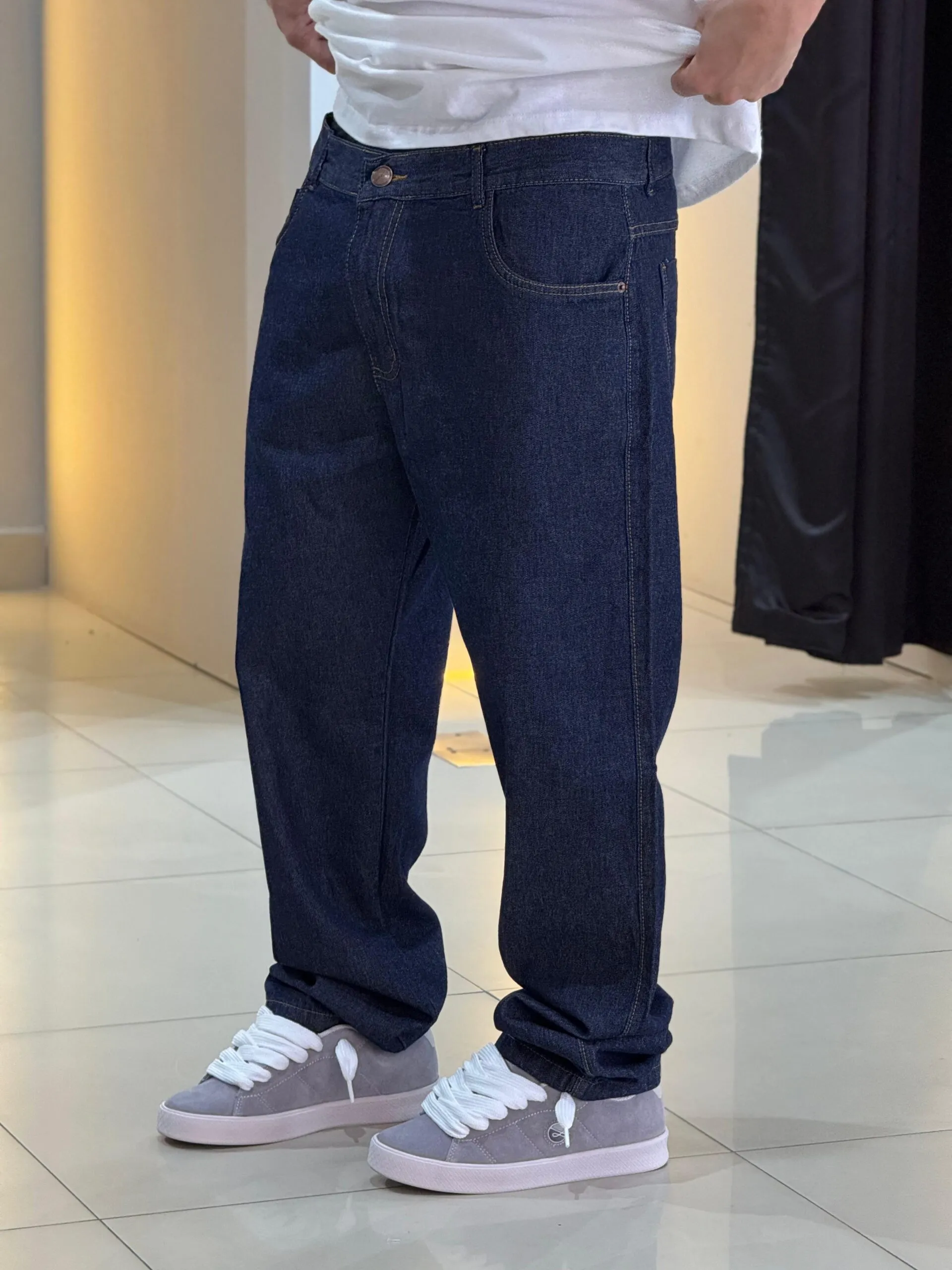 Calça Tradicional Loko Jeans Escuro - Imagem 3