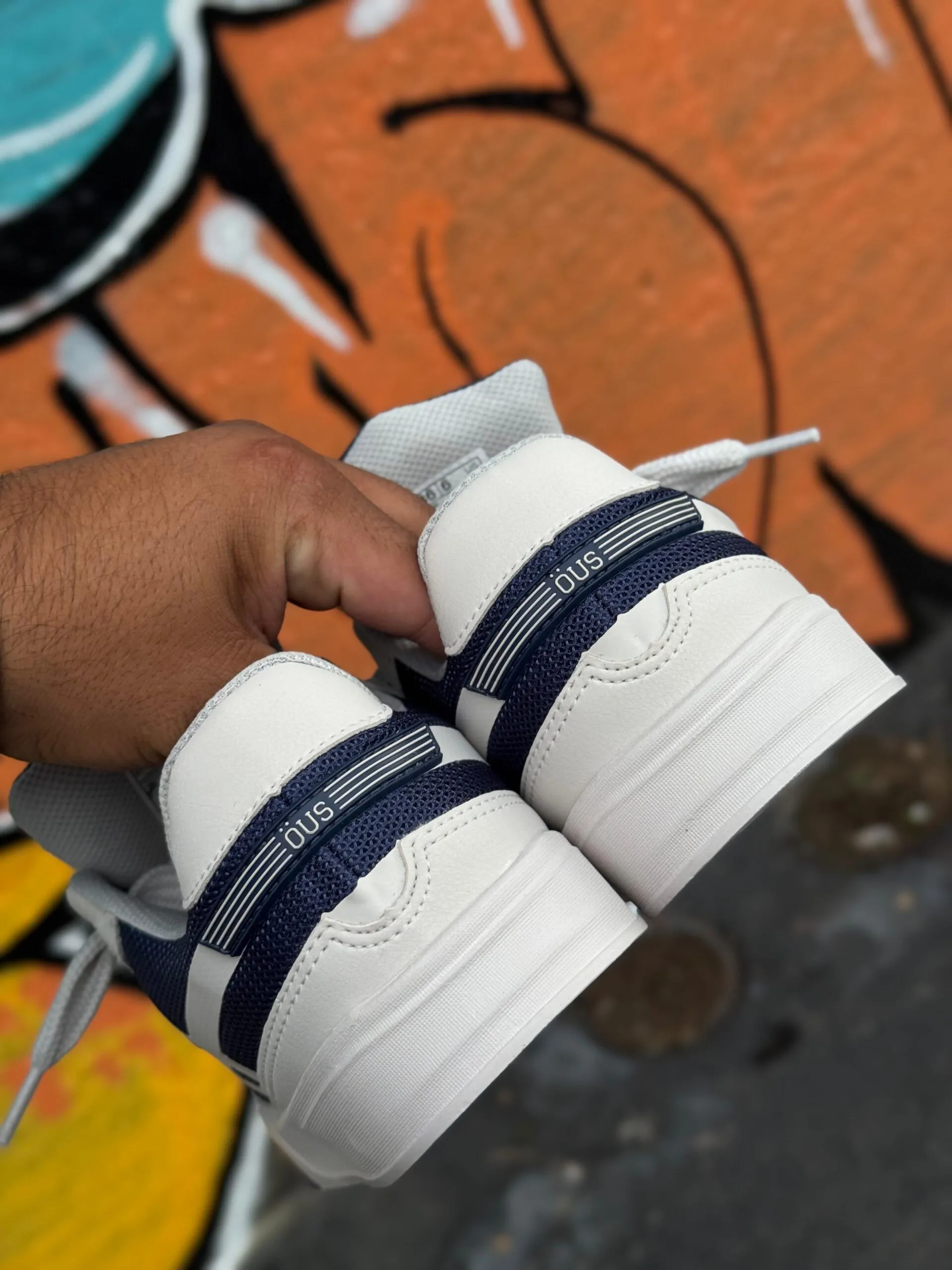 Tênis ÖUS Couro Imigrante Serie X Cinza Safira Essencial - Imagem 2