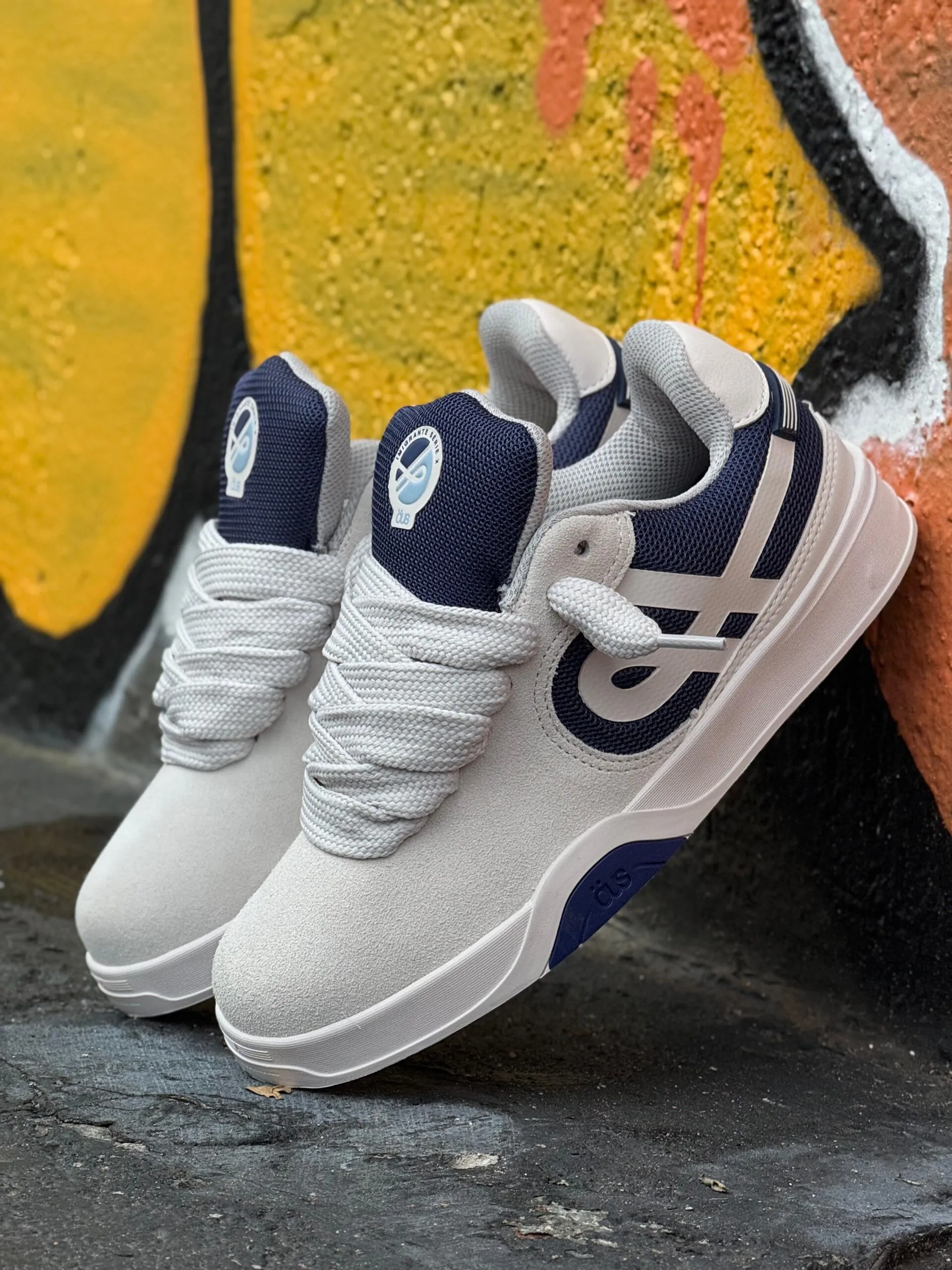 Tênis ÖUS Couro Imigrante Serie X Cinza Safira Essencial - Imagem 7