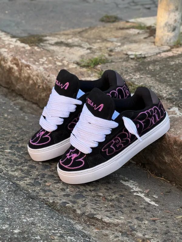 Tênis Tesla Hertz Black White Purple