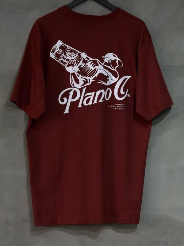 Camiseta Plano C. Skate Attack Barn Red