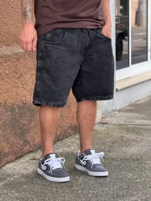 Bermuda Loko Jeans Estonado Escuro