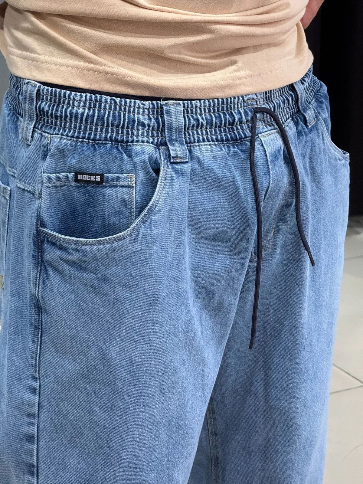 Calça Jeans Claro Hocks Baggy - Imagem 5