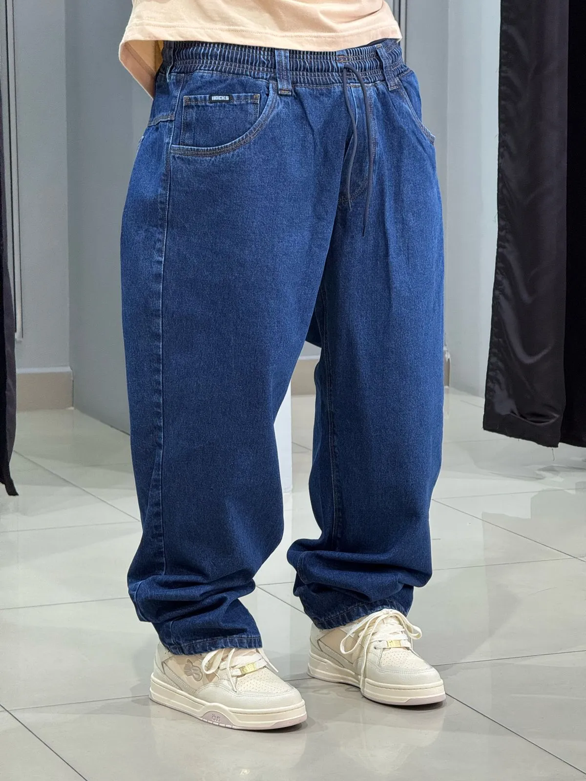 Calça Jeans Escuro Hocks Baggy - Imagem 4