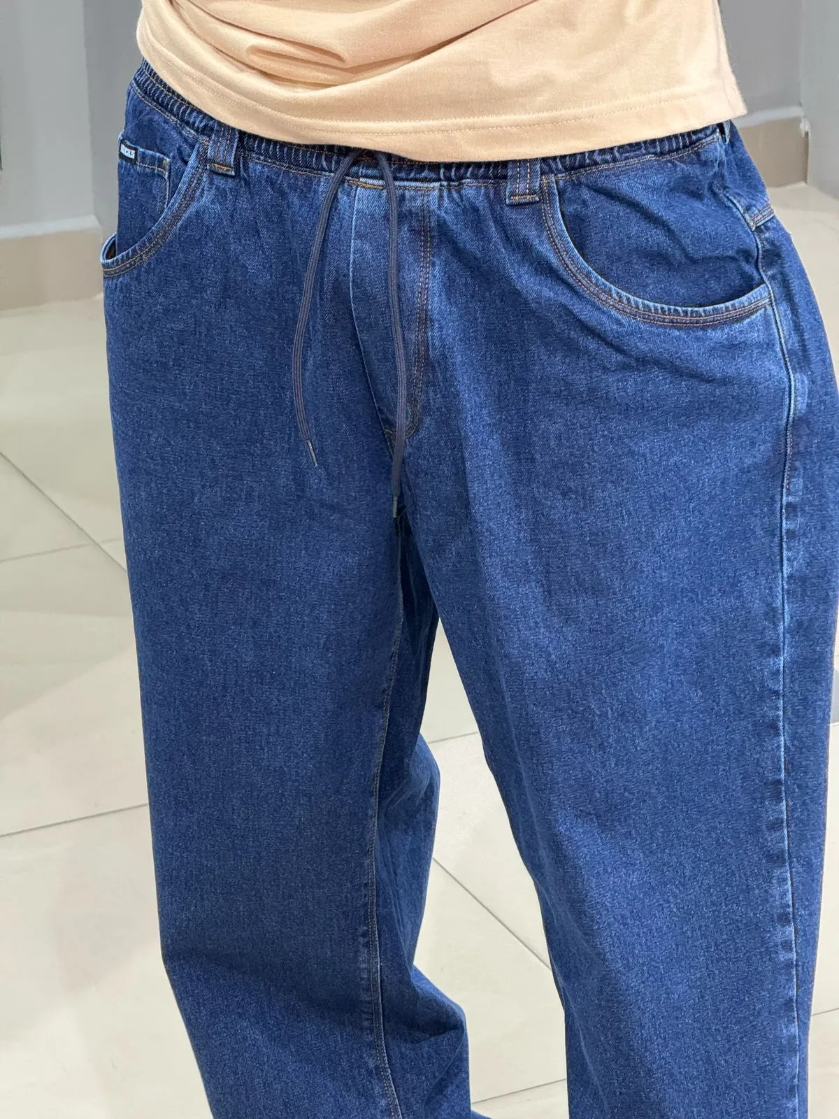 Calça Jeans Escuro Hocks Baggy - Imagem 6