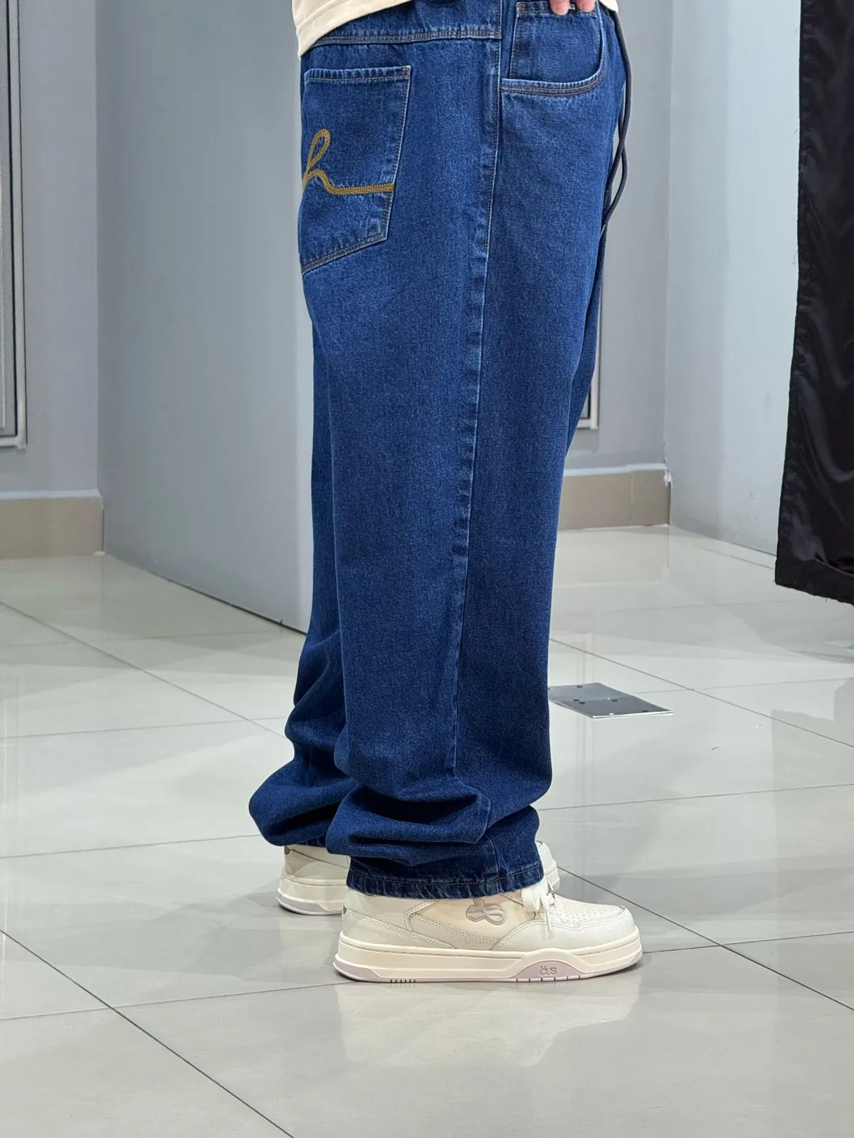 Calça Jeans Escuro Hocks Baggy - Imagem 5