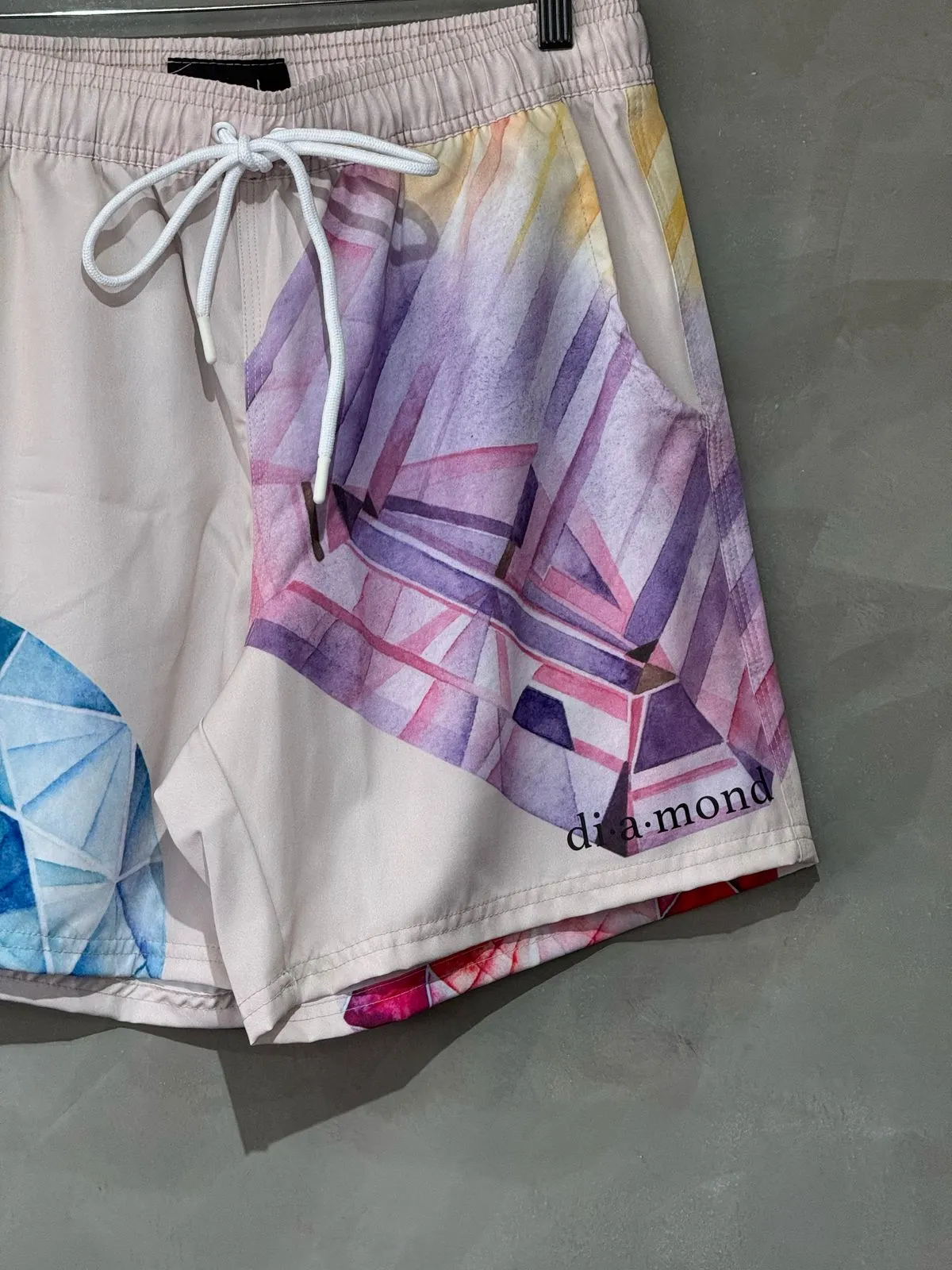 SHORT TACTEL DIAMOND BIG GEMS CREAM - Imagem 3