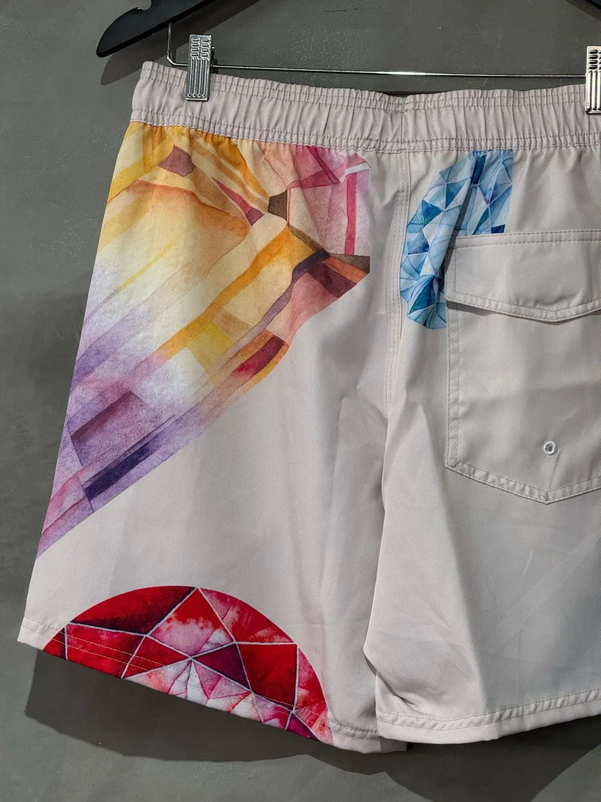 SHORT TACTEL DIAMOND BIG GEMS CREAM - Imagem 6