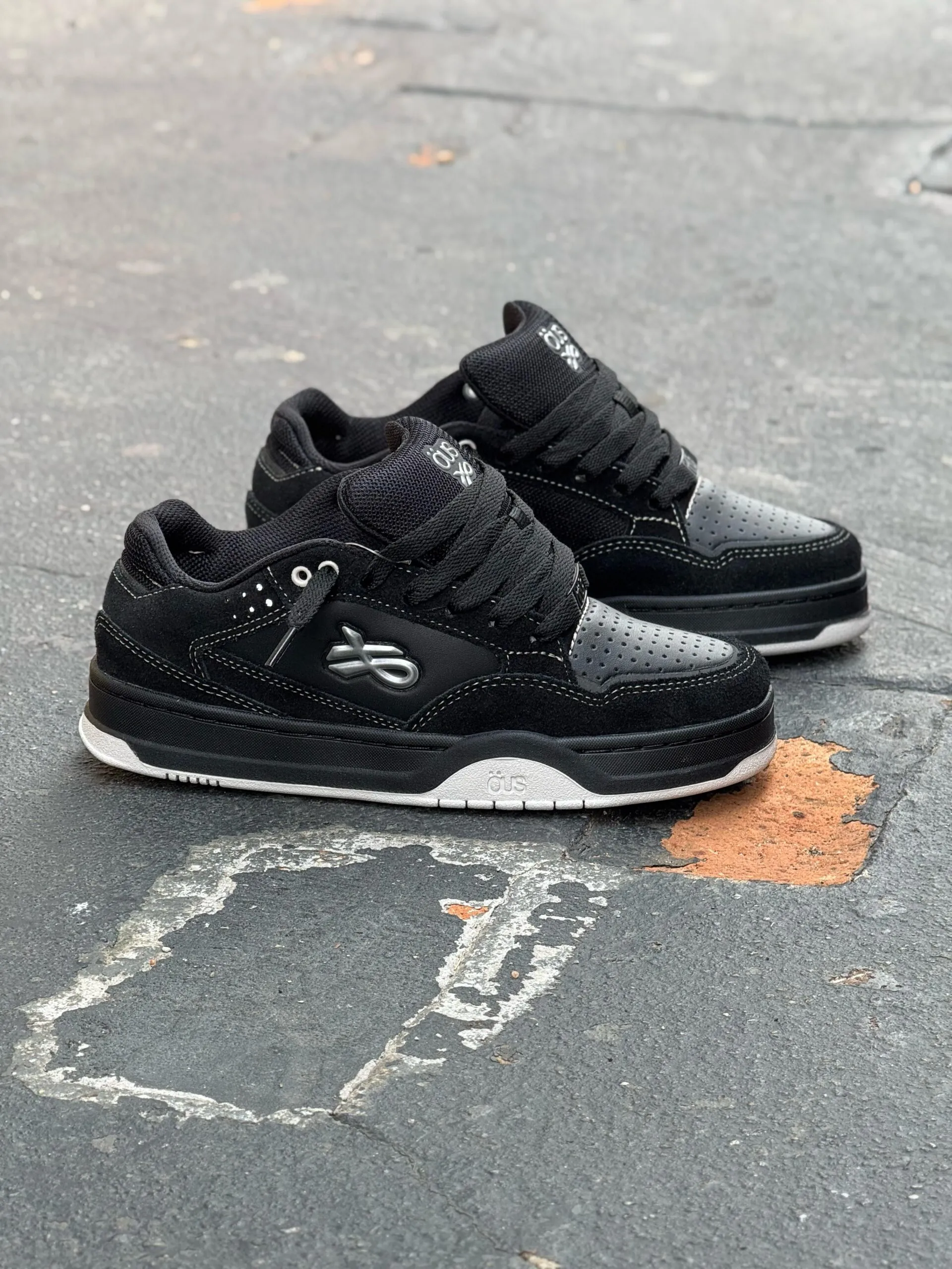Tênis ÖUS Couro Söusa Preto Areia