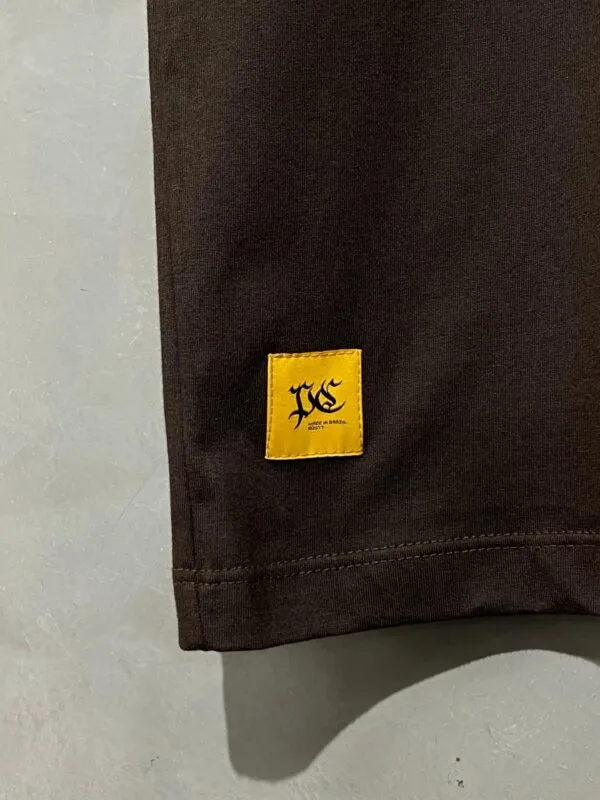 Camiseta Oversized Plano C. Logo Bordado Marrom Expresso - Imagem 4