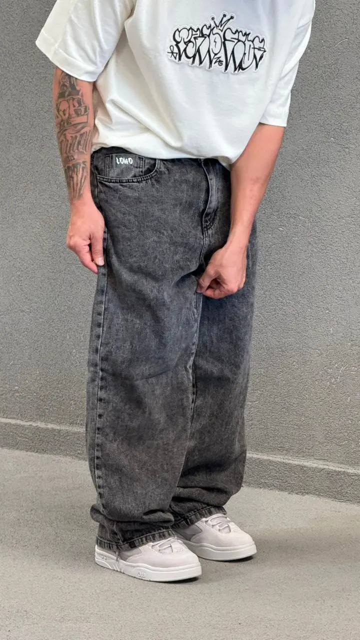 Calça Baggy Jeans Estonado Vintage Loko