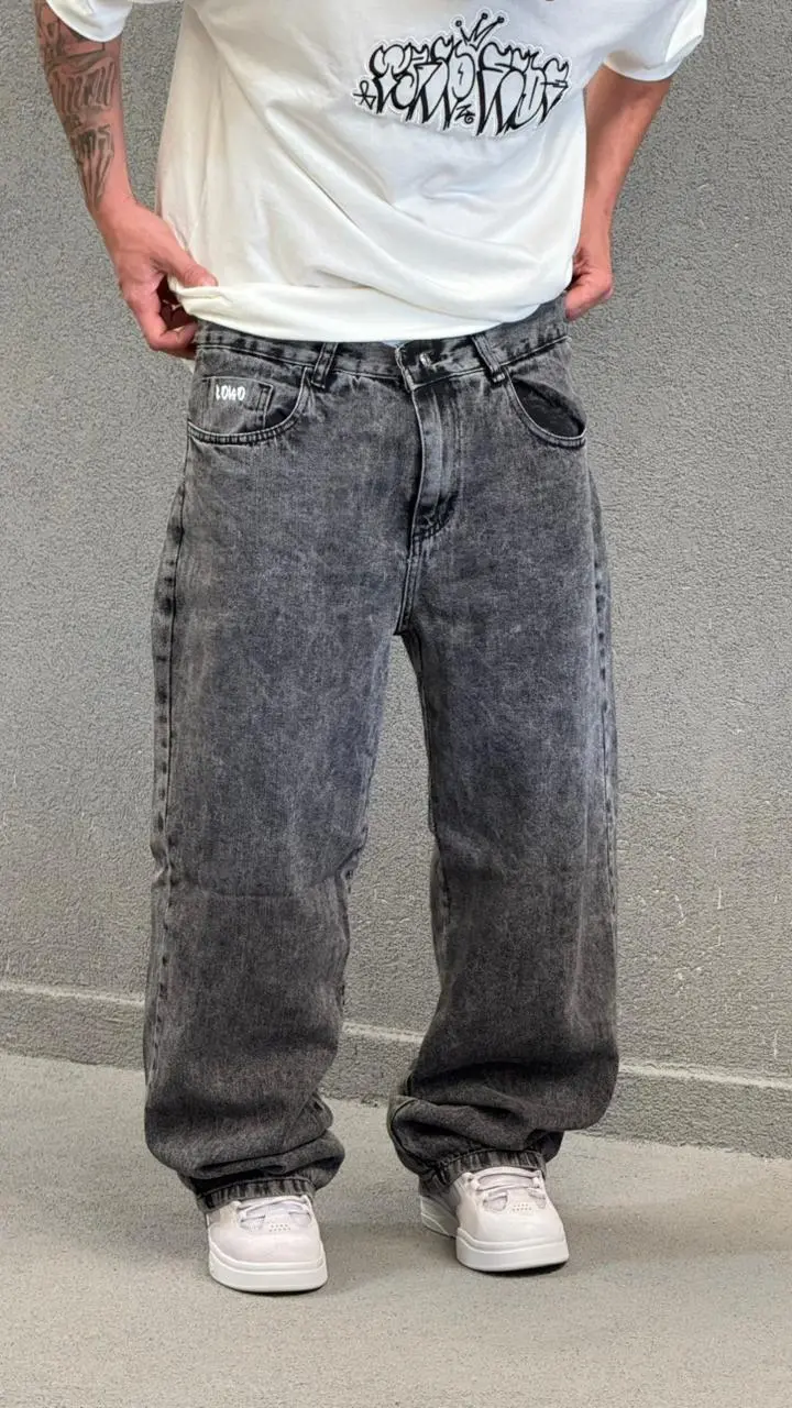 Calça Baggy Jeans Estonado Vintage Loko - Imagem 3