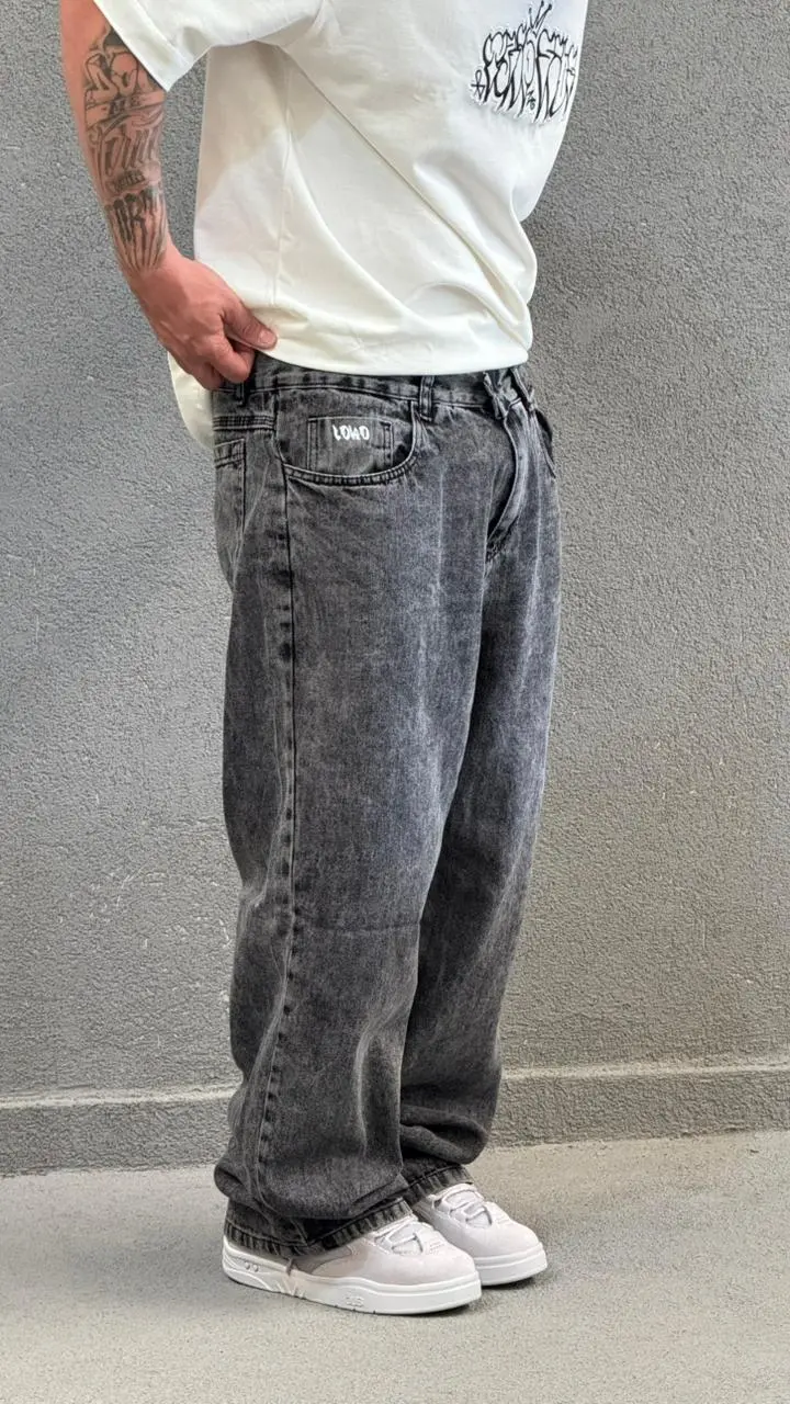 Calça Baggy Jeans Estonado Vintage Loko - Imagem 4