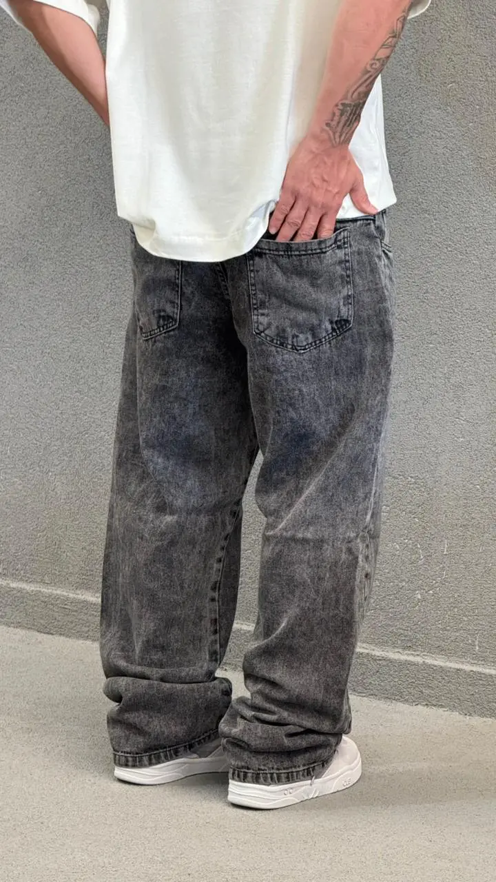 Calça Baggy Jeans Estonado Vintage Loko - Imagem 5