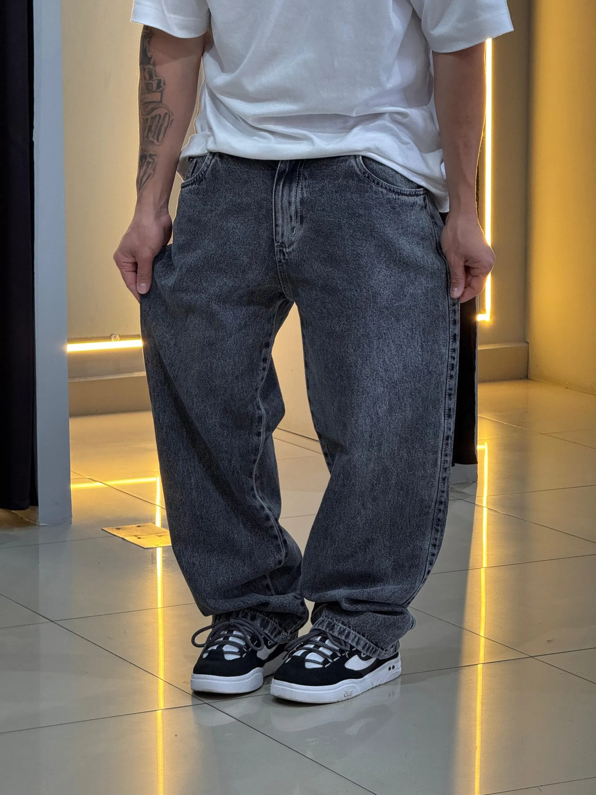 Calça Baggy Jeans Estonado Vintage Loko - Imagem 3