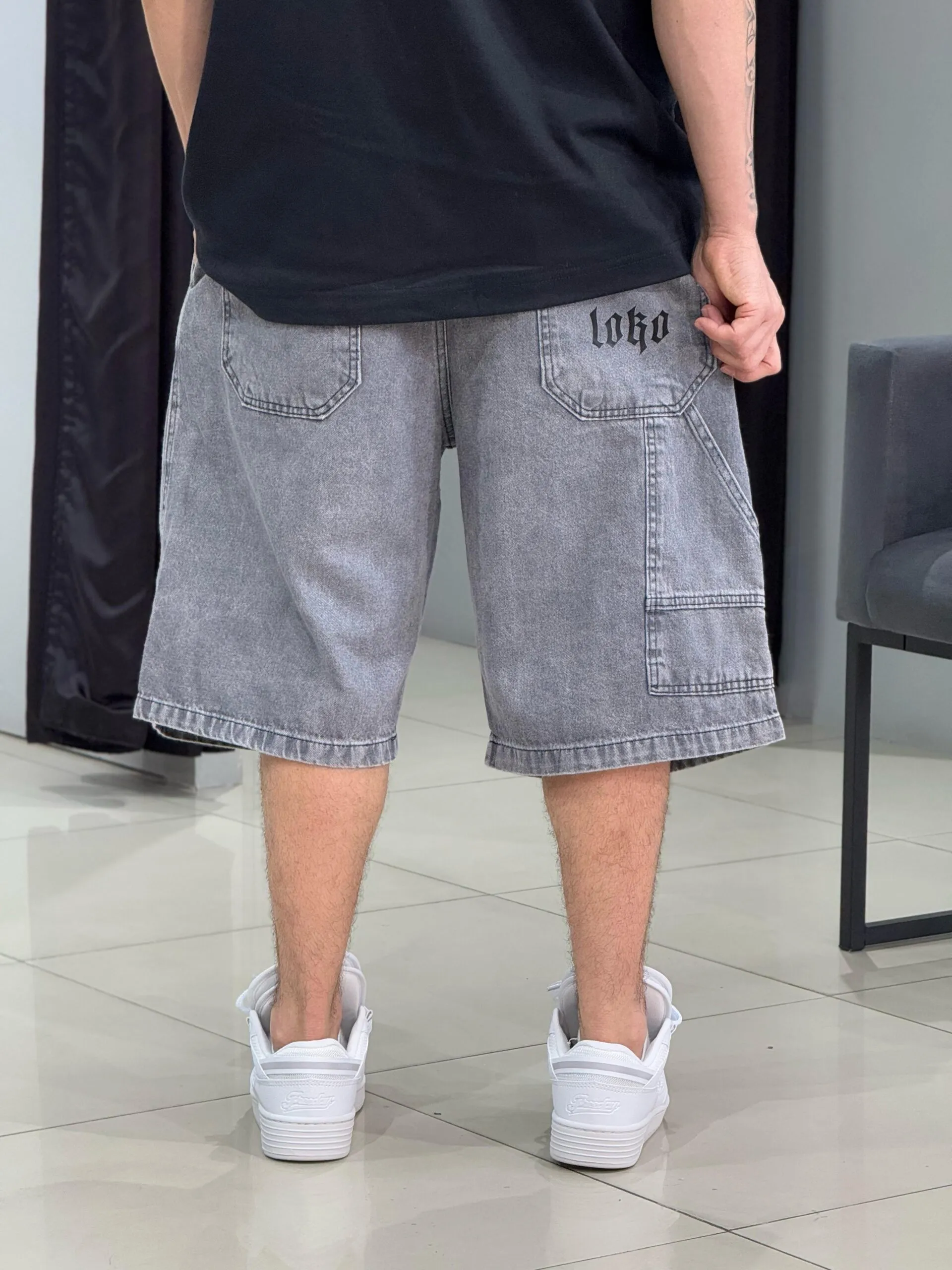 Bermuda Carpinteiro Jorts Loko Estonado Claro - Imagem 3