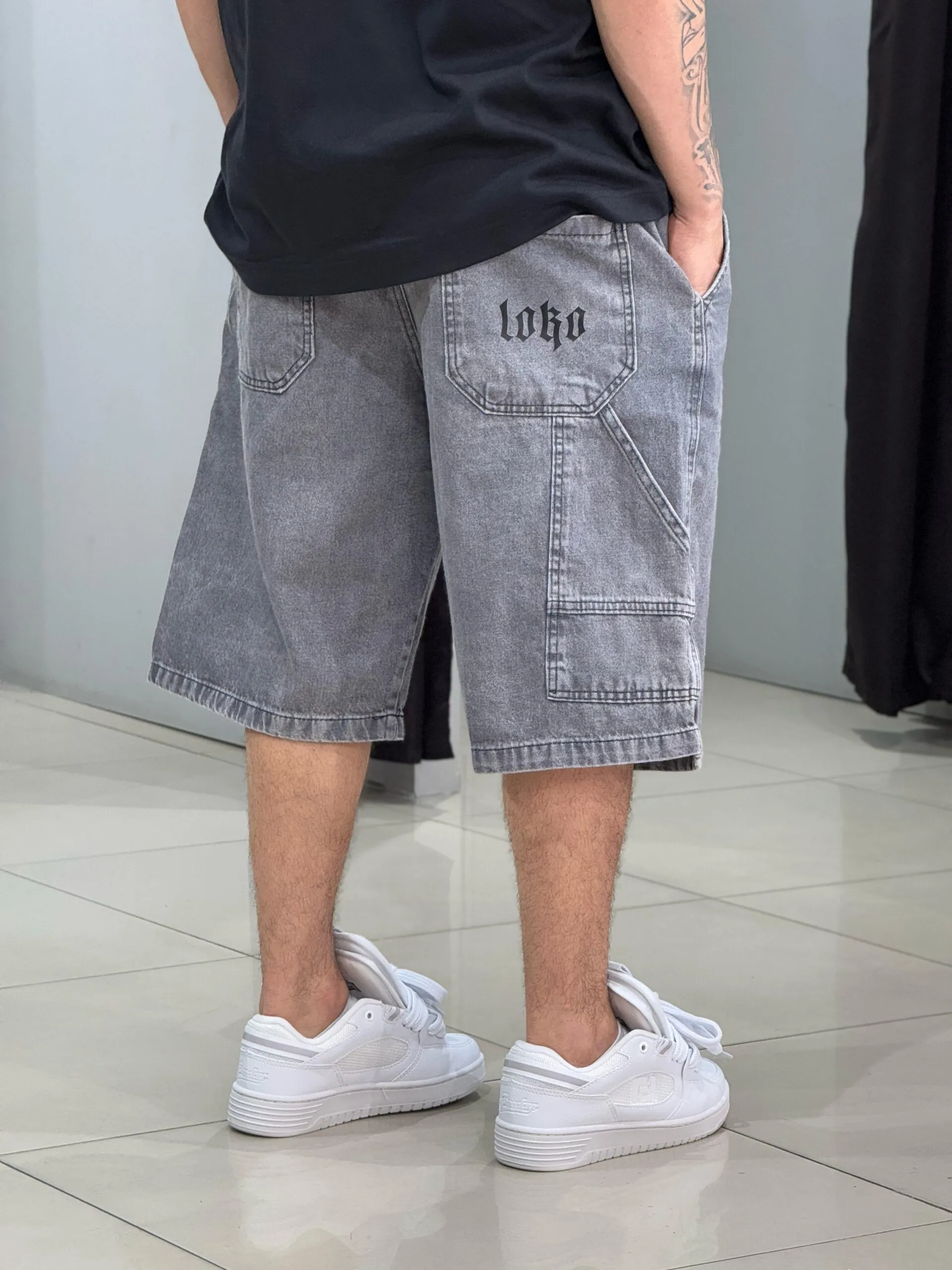 Bermuda Carpinteiro Jorts Loko Estonado Claro - Imagem 4