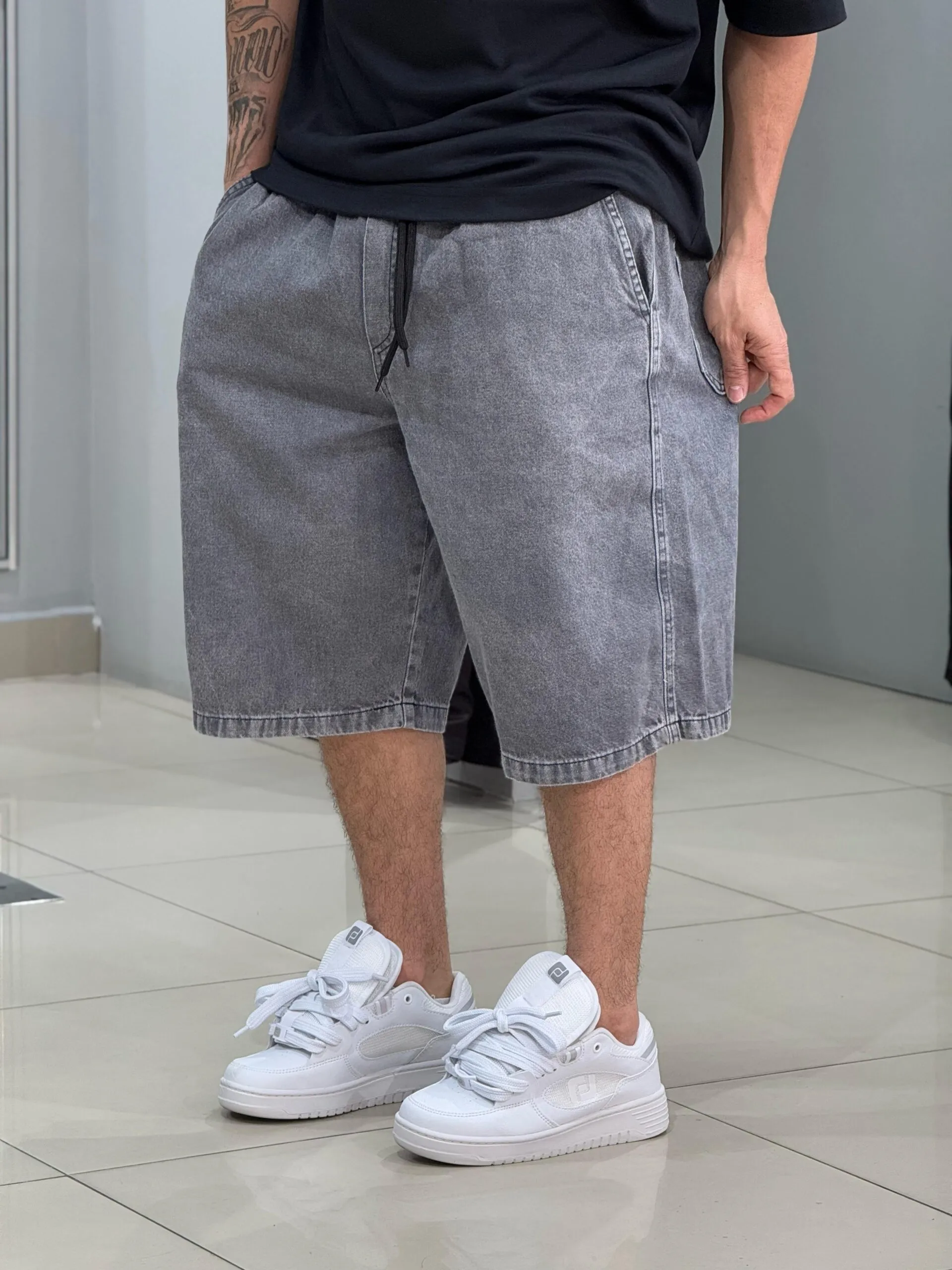 Bermuda Carpinteiro Jorts Loko Estonado Claro