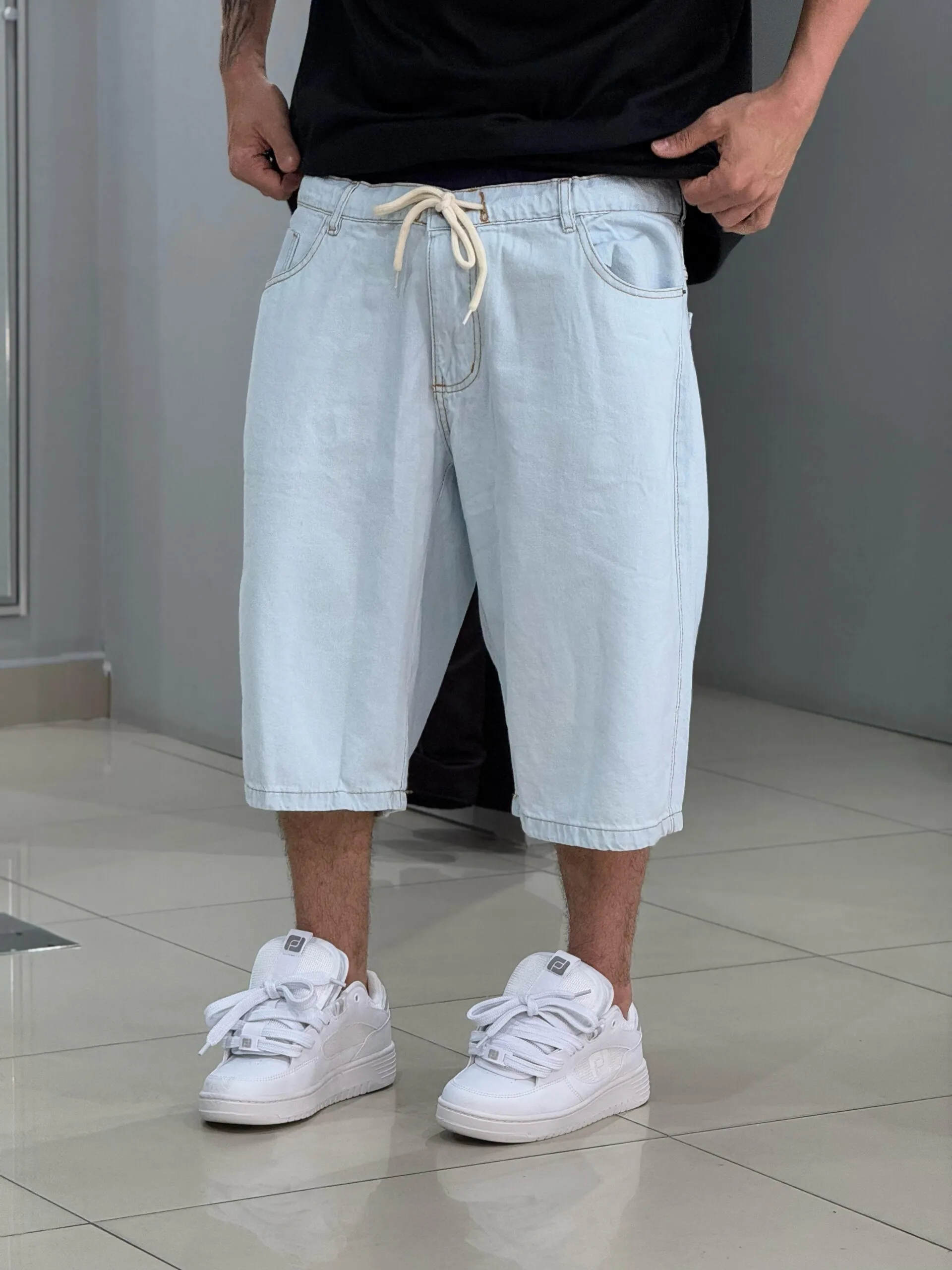 Bermuda Balão Jords Loko Jeans Claro - Imagem 3