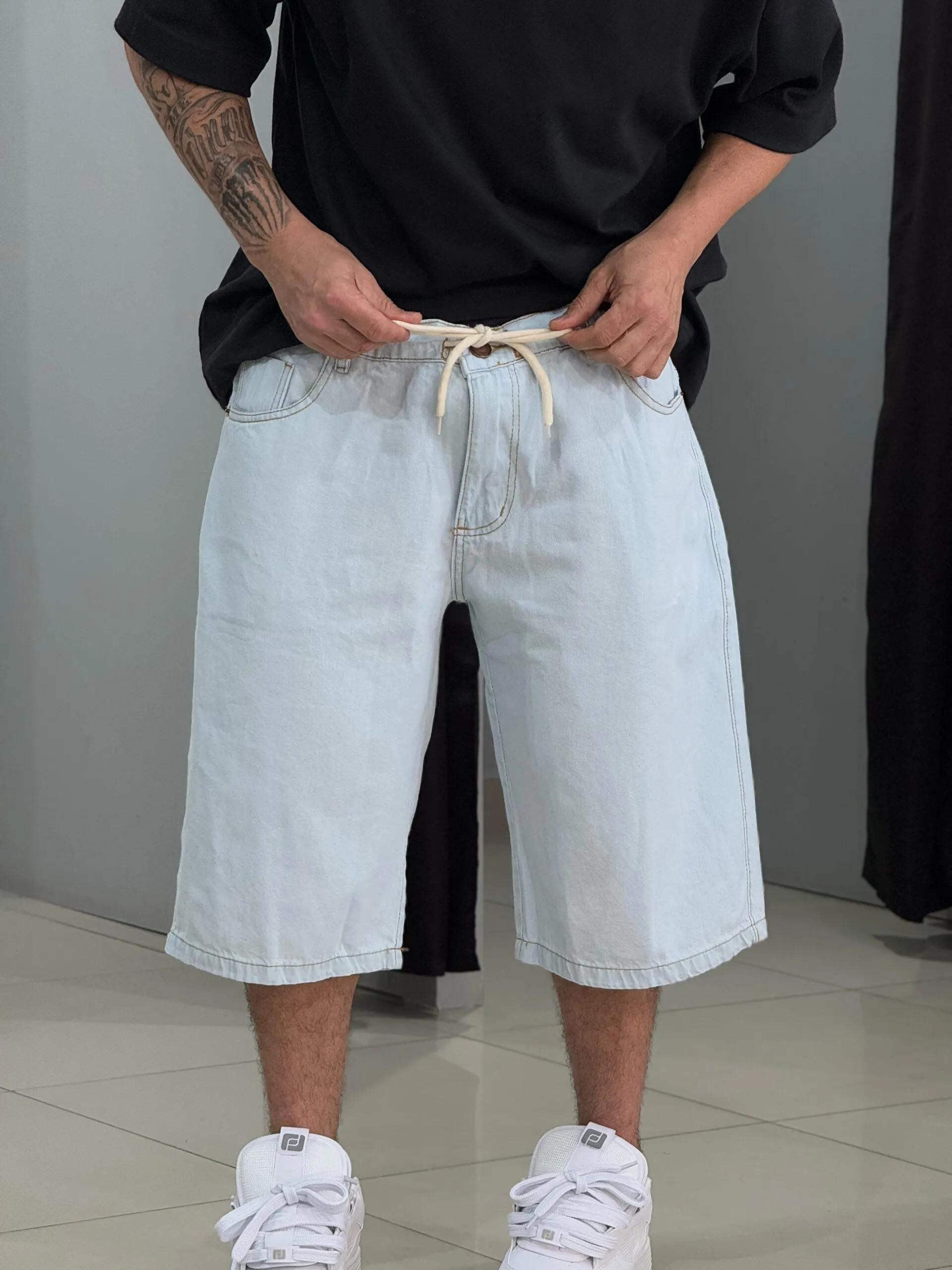 Bermuda Balão Jords Loko Jeans Claro - Imagem 4