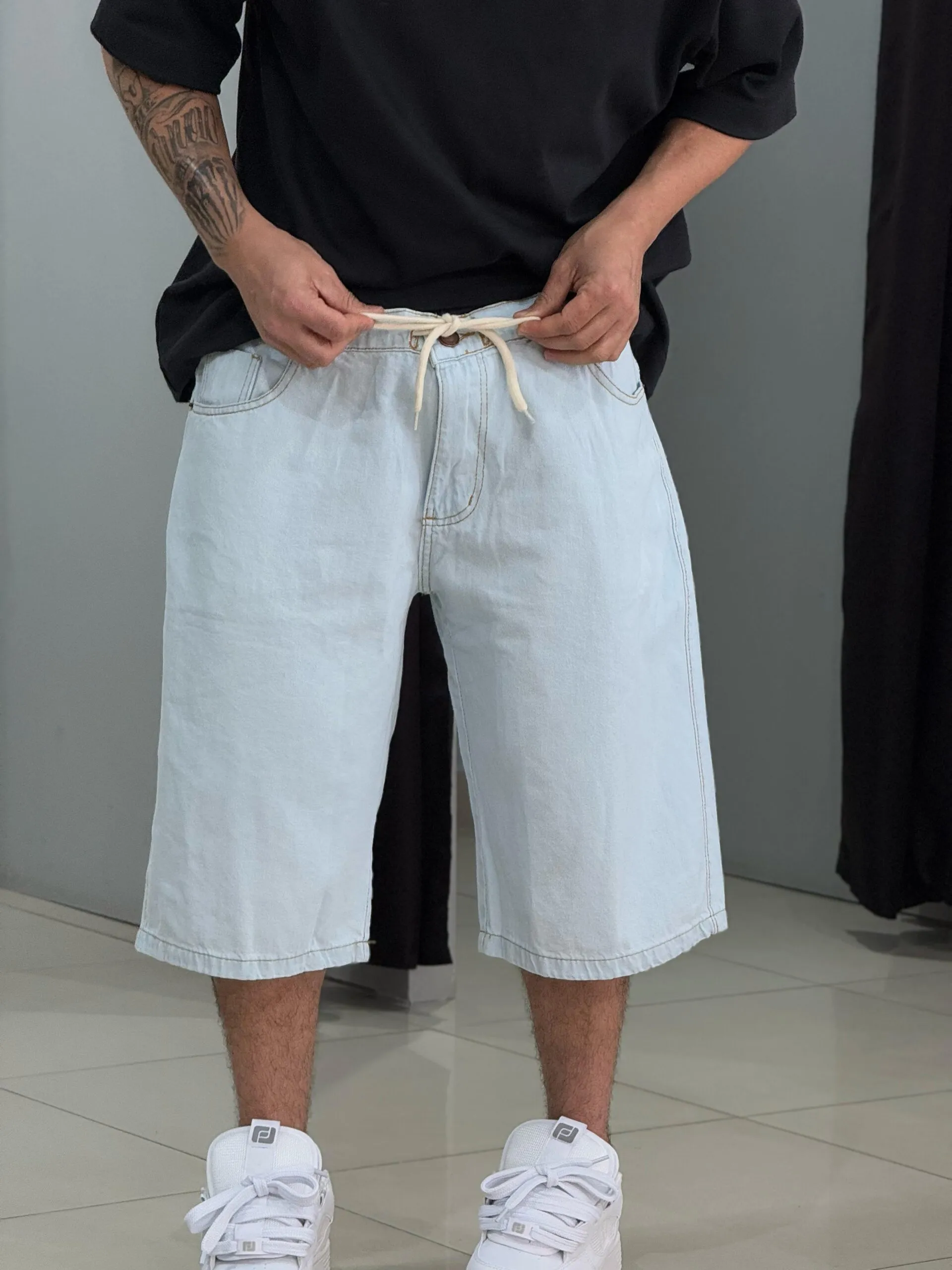 Bermuda Balão Jords Loko Jeans Claro - Imagem 6