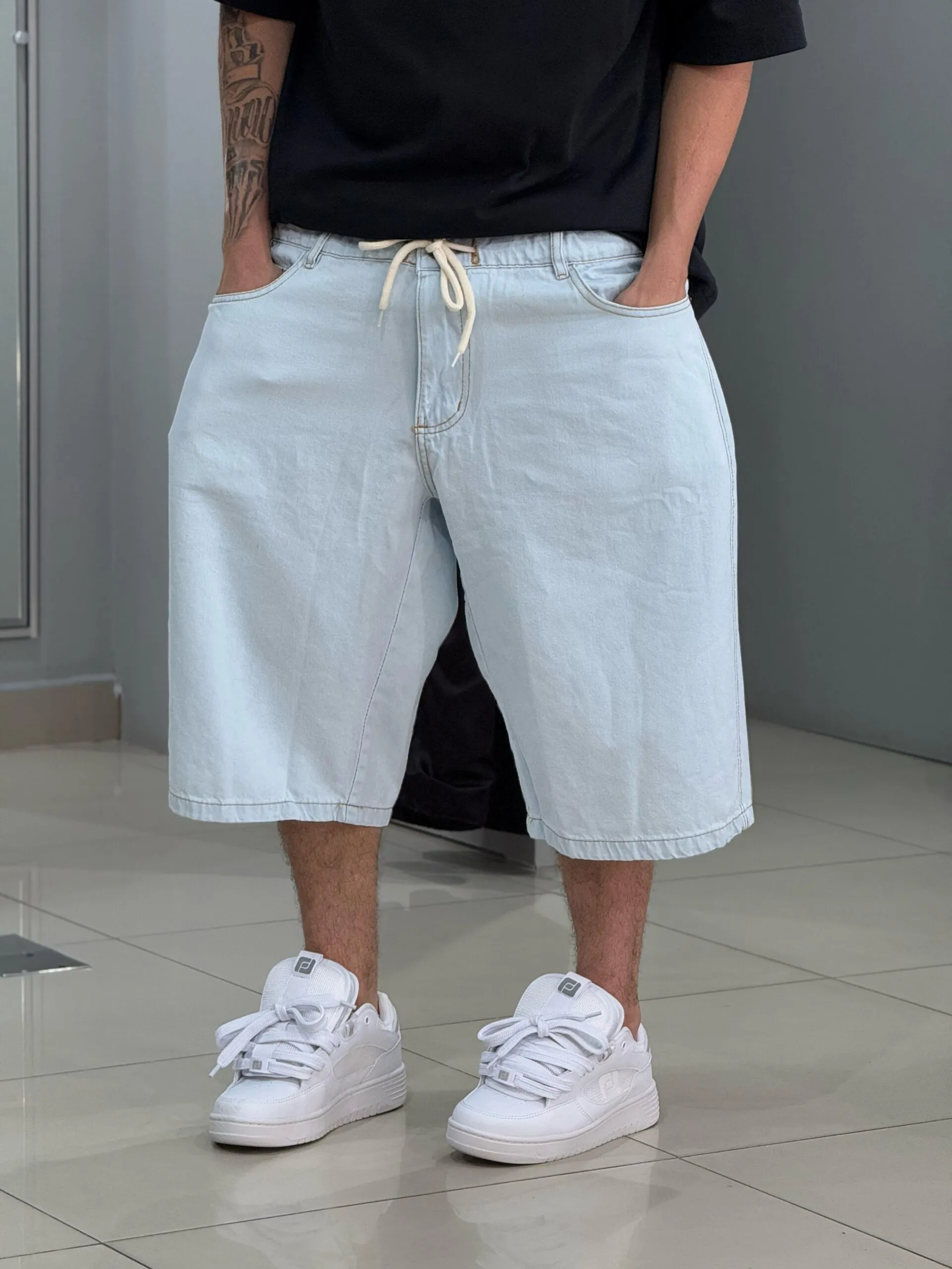 Bermuda Balão Jords Loko Jeans Claro