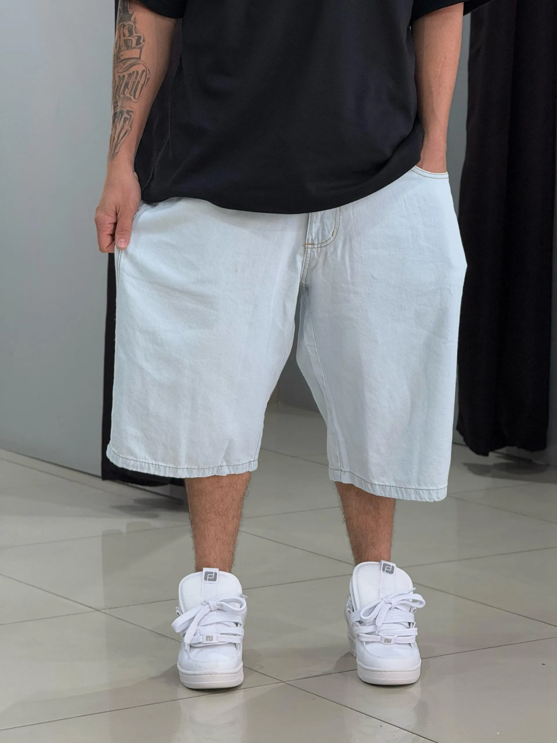 Bermuda Balão Jords Loko Jeans Claro - Imagem 8