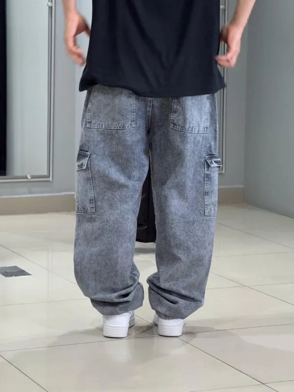 Calça Cargo Loko Jeans Stoned Claro - Imagem 2