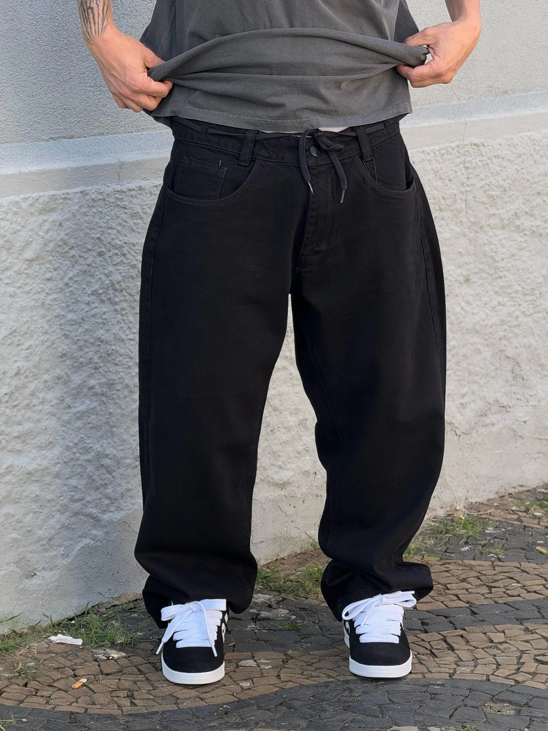 Calça Alive Jeans Baggy Preto - Imagem 4