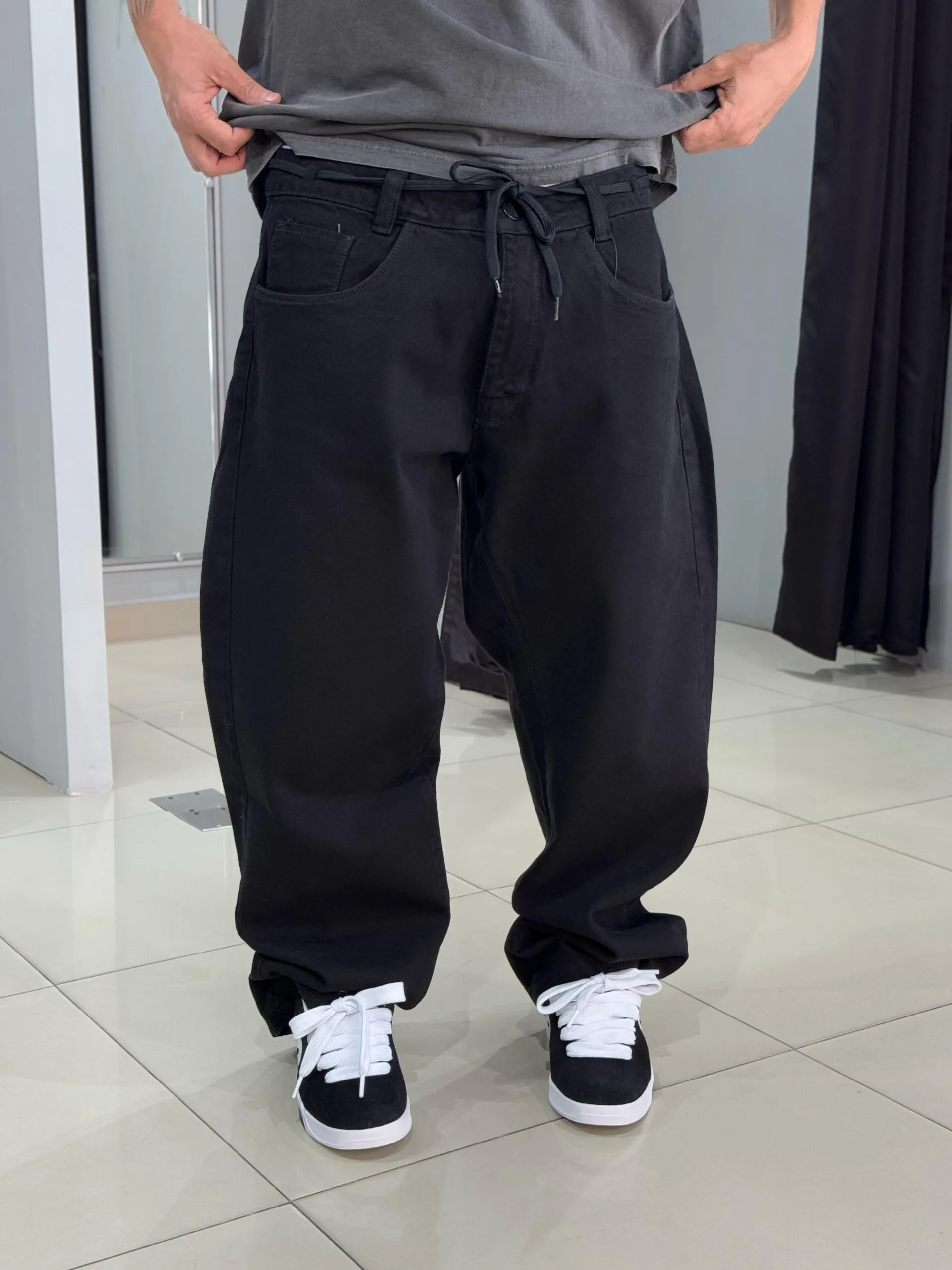 Calça Alive Jeans Baggy Preto - Imagem 5