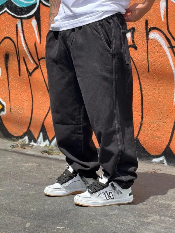 Calça Baggy Loko Pesponto Preto - Imagem 3