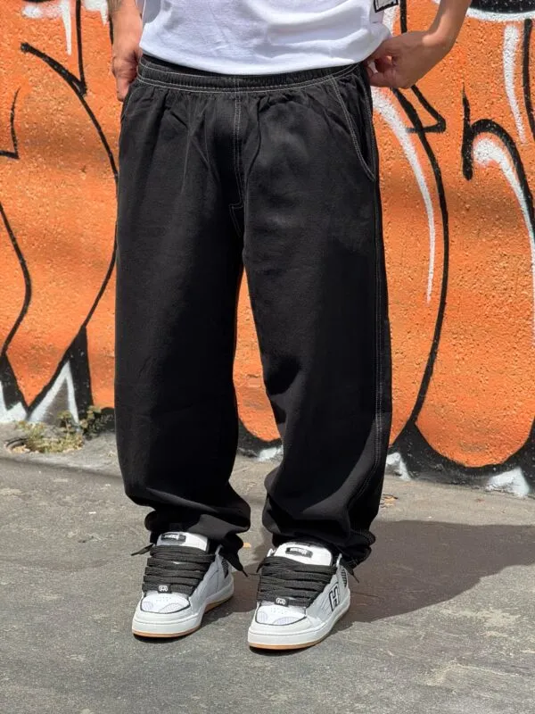 Calça Baggy Loko Pesponto Preto - Imagem 4