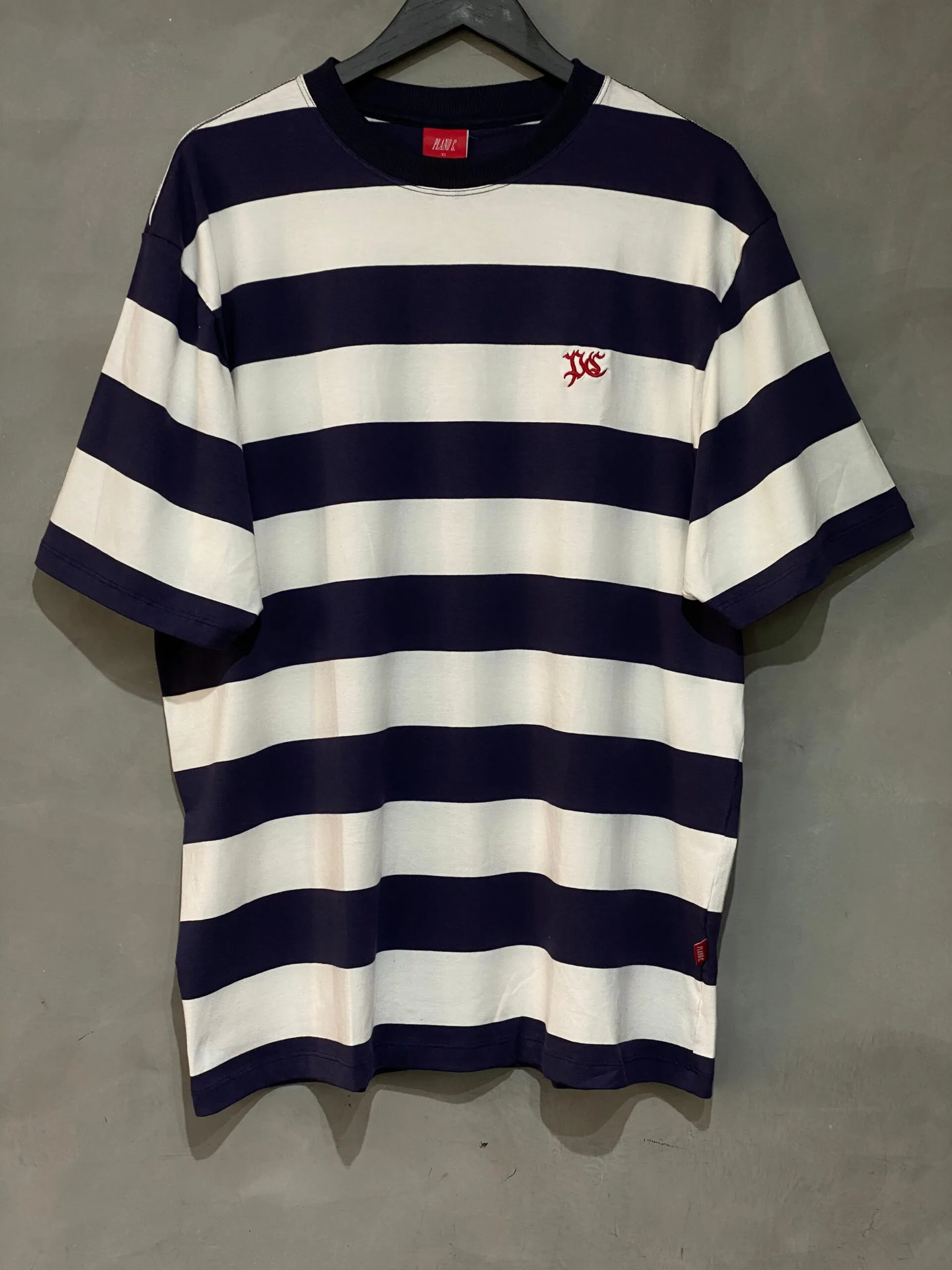 Camiseta Plano C. Listrada Marinho Off White