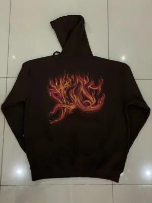 Moletom Canguru Plano C. Flames Marrom