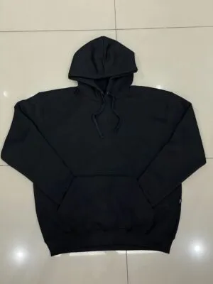 Moletom Canguru Plano C. Logo Preto Bordado