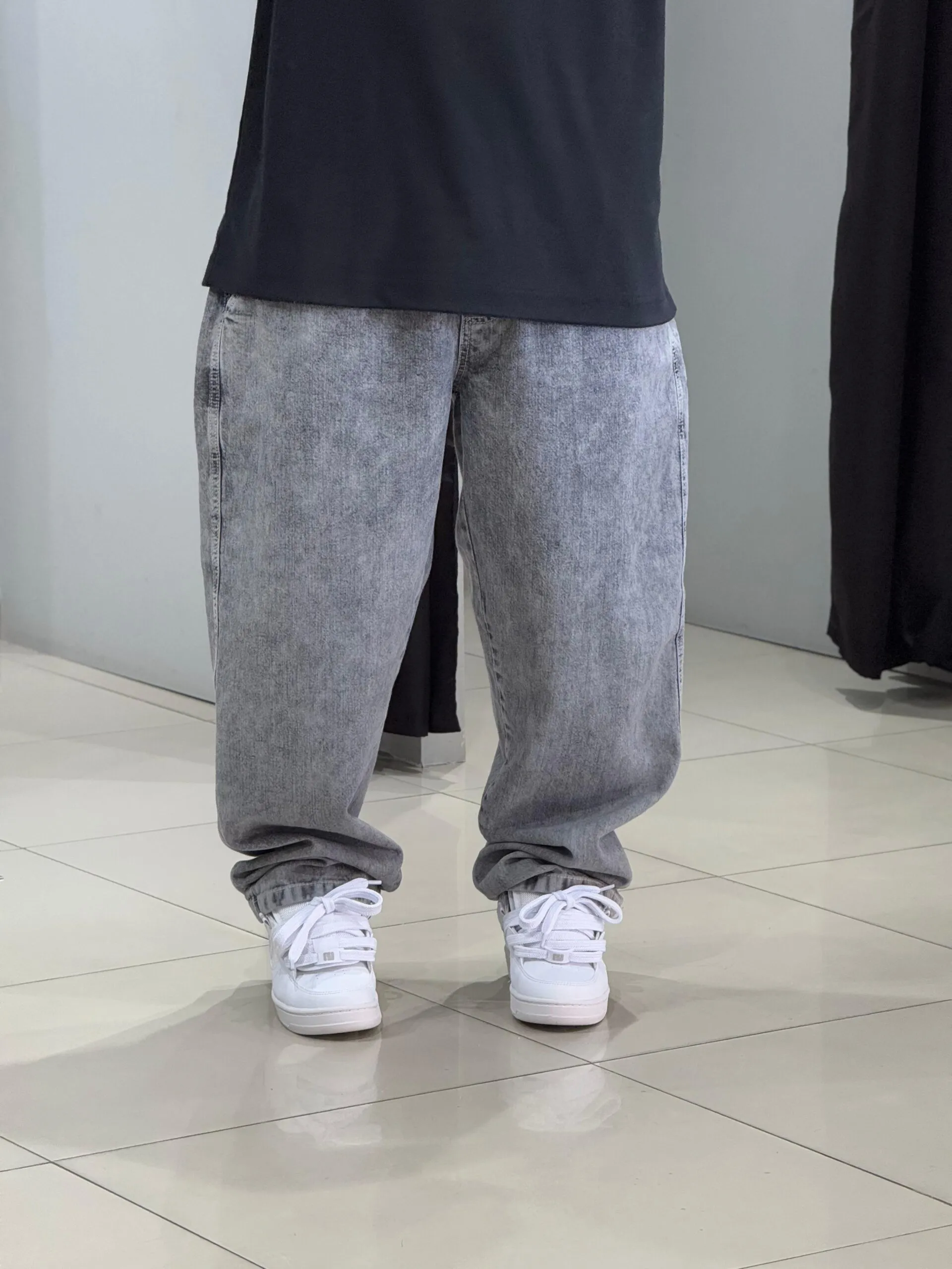 Calça Baggy Loko Jeans Estonado Claro - Imagem 3