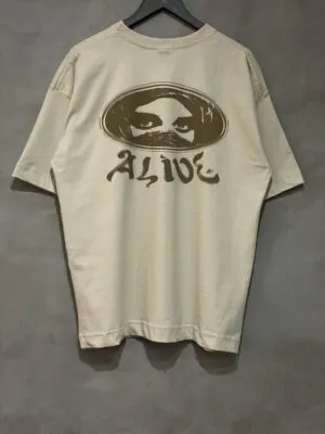 Camiseta Oversized Alive Arablc Bege
