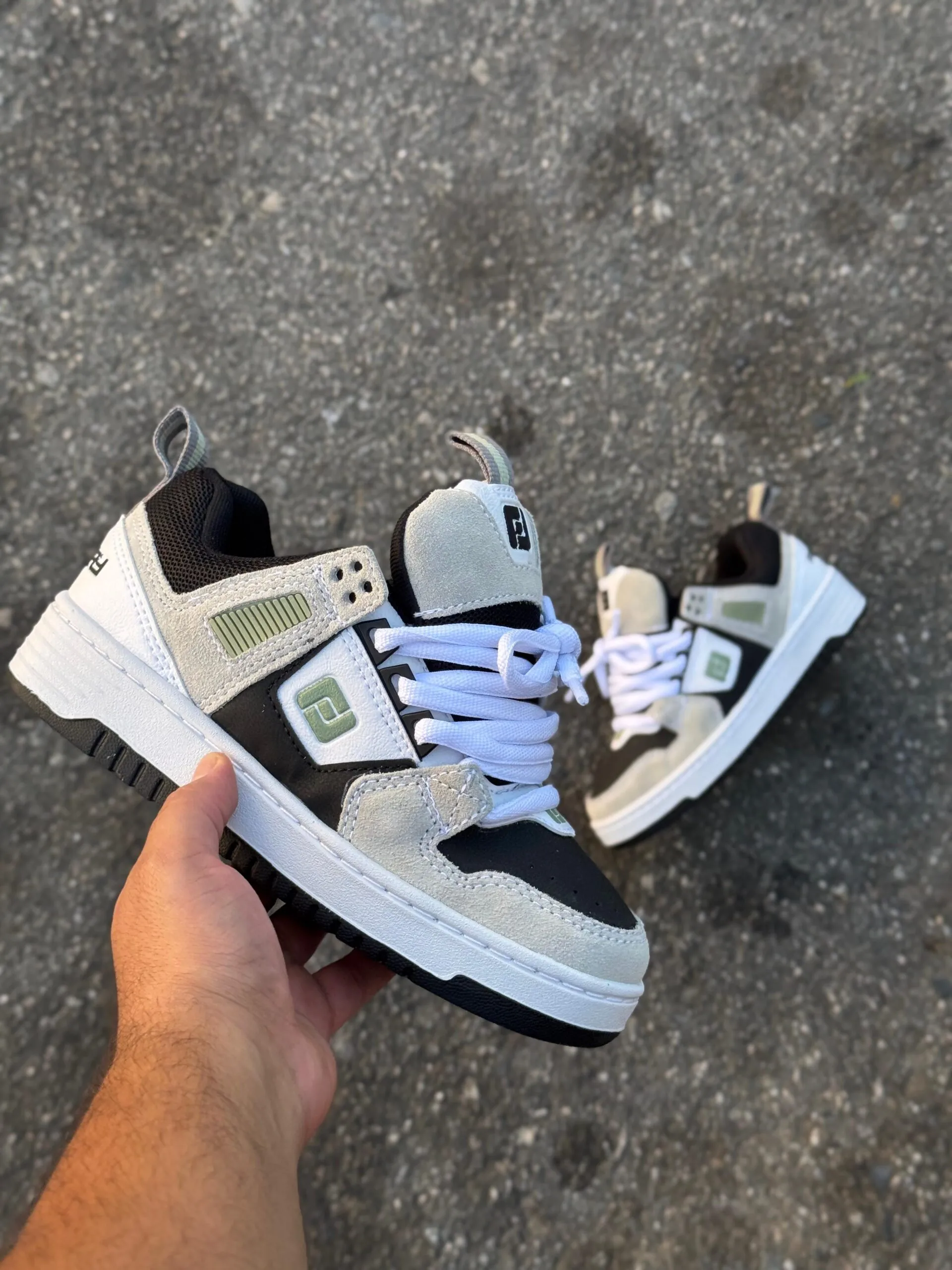 Tênis Freeday Ghetto Cinza Preto Branco - Imagem 3