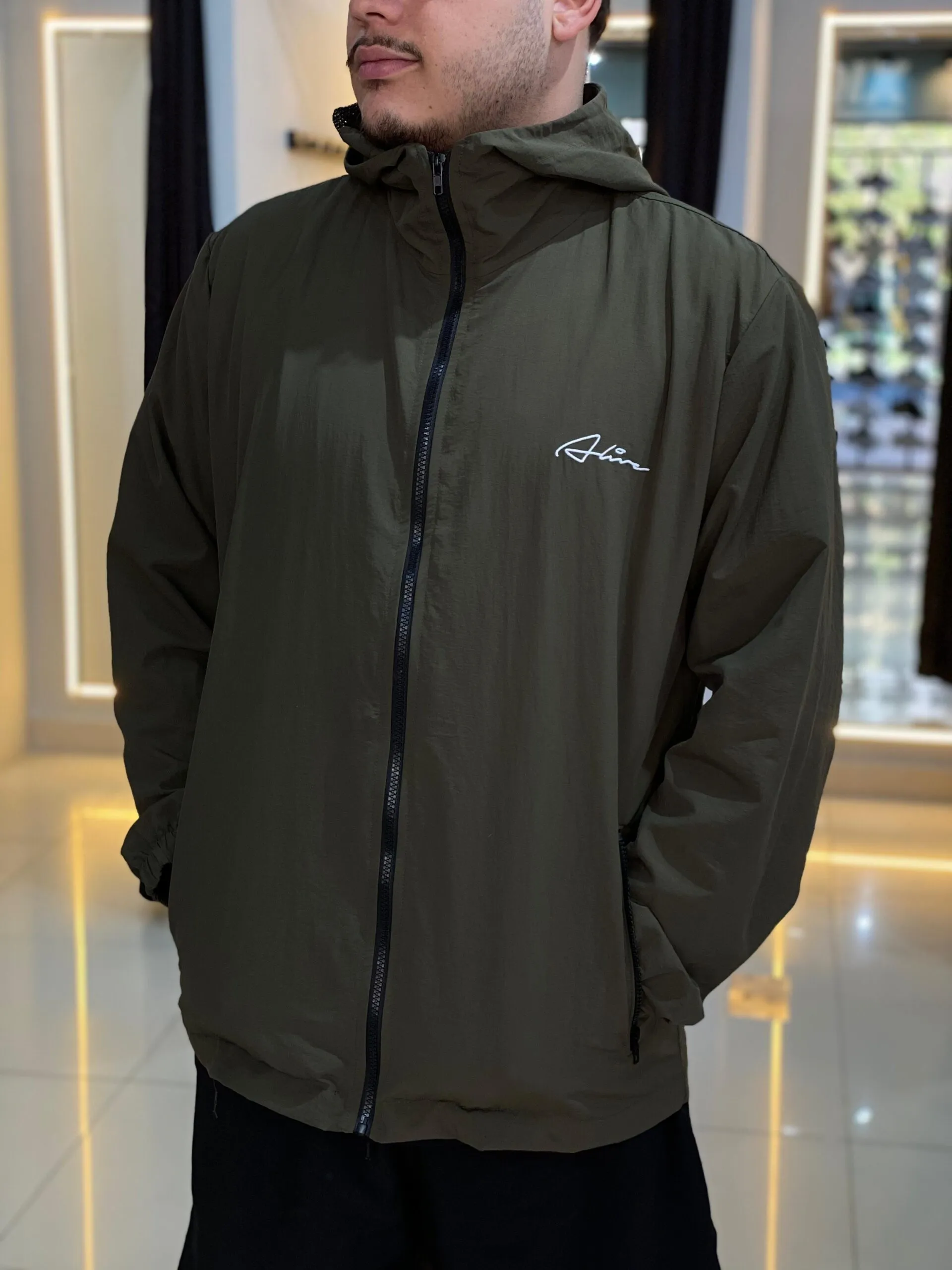 Jaqueta Corta Vento Alive Essencial Verde Musgo - Imagem 2