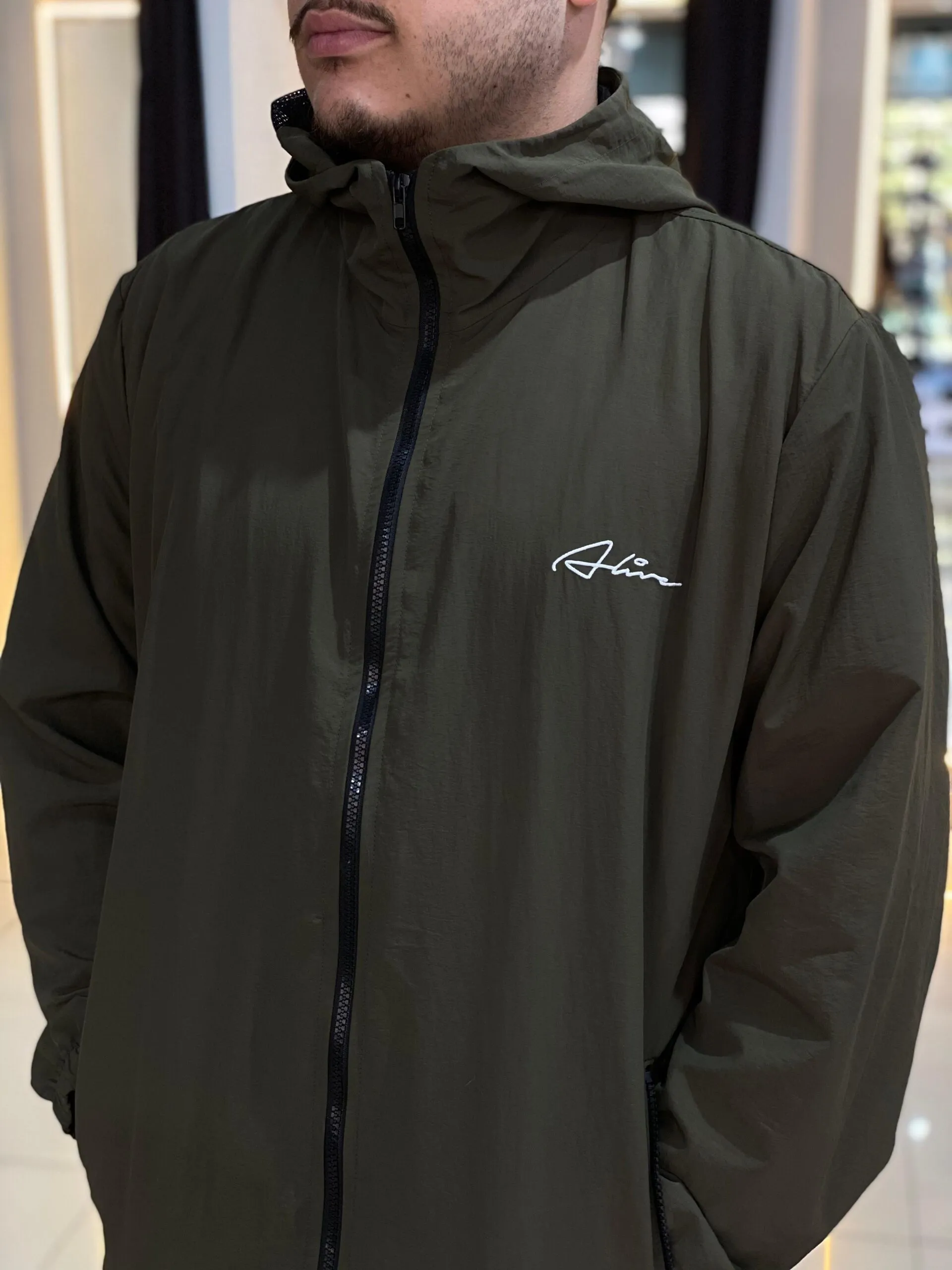 Jaqueta Corta Vento Alive Essencial Verde Musgo - Imagem 5